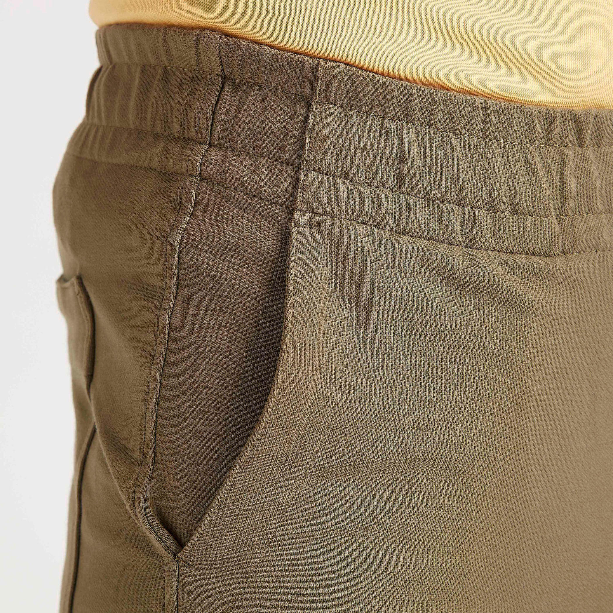 بنطلون رياضي سادة برباط إغلاق وخصر مطاطي-men-clothing-bottoms-joggers-image-2
