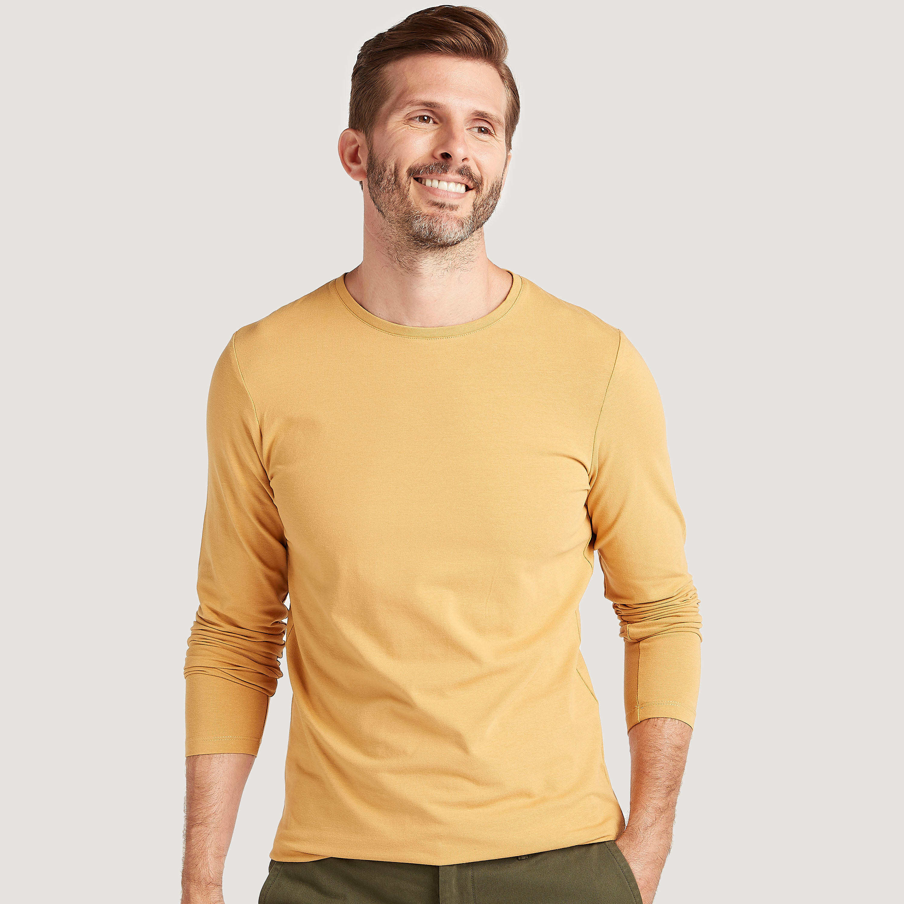 تيشيرت سادة بياقة ضيّقة وأكمام طويلة-men-clothing-tshirtsandpolos-tshirts-image-3