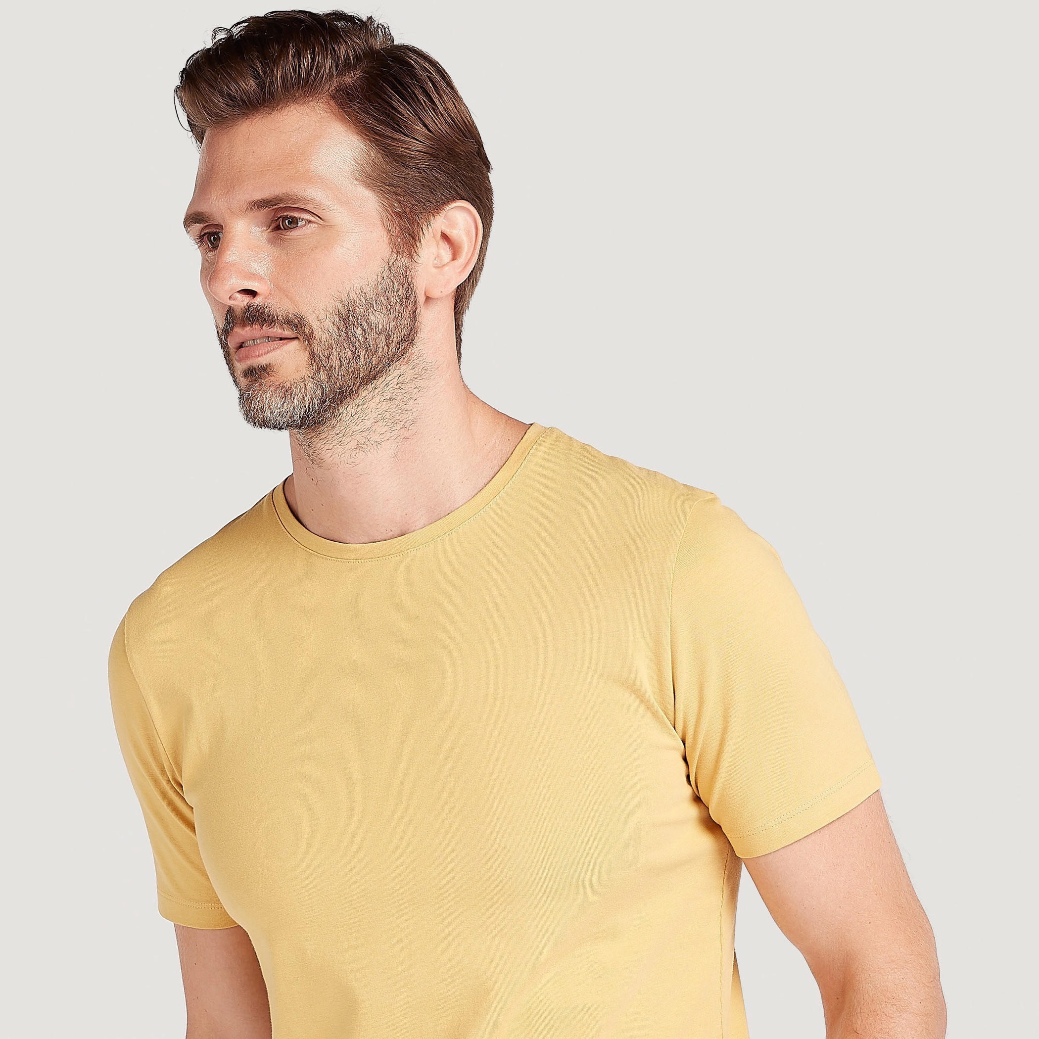 Solid Crew Neck T-shirt with Short Sleeves-men-clothing-tshirtsandpolos-tshirts-image-3