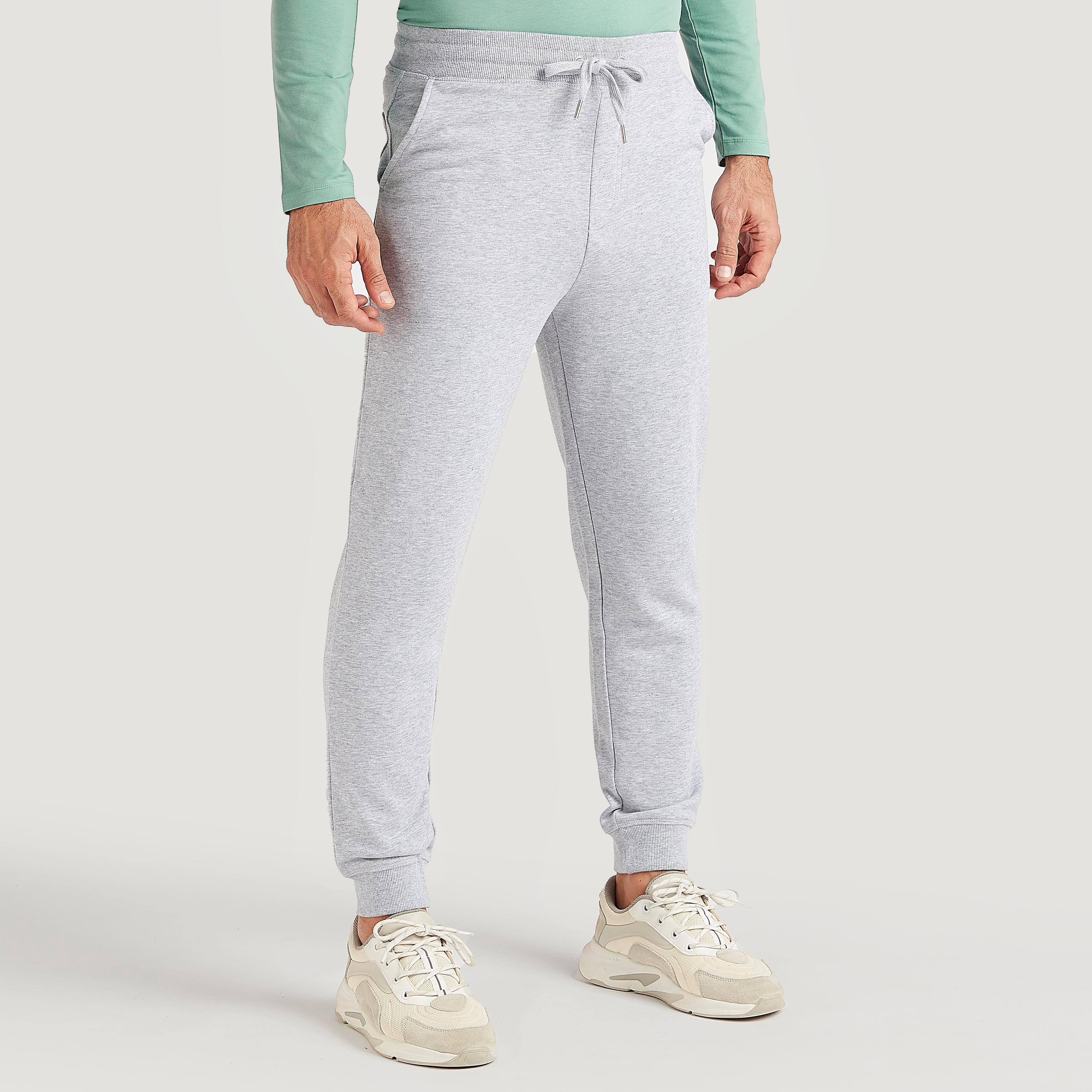 بنطلون رياضي سادة برباط إغلاق وجيوب-men-clothing-bottoms-joggers-image-4