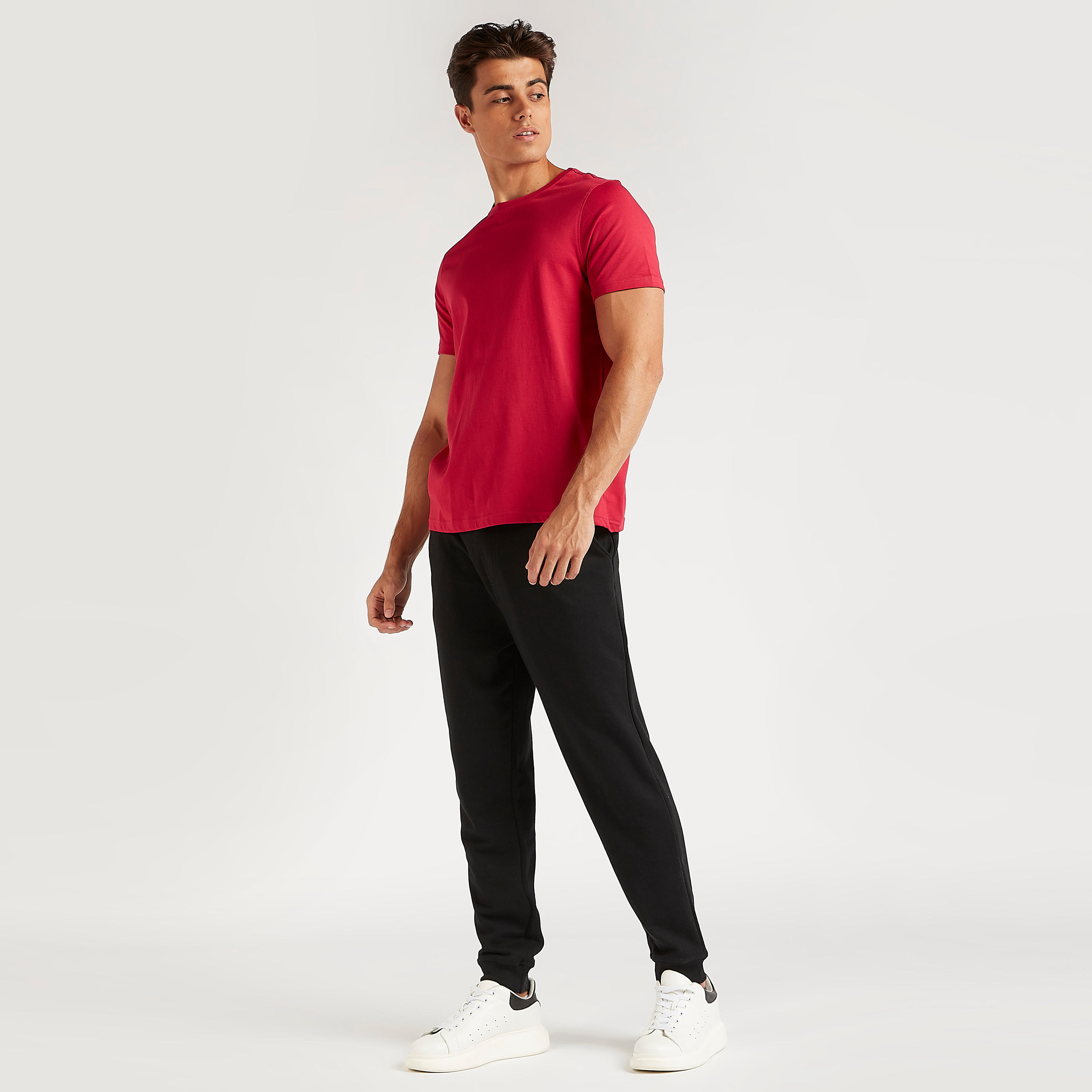 Solid Joggers with Pockets and Drawstring Closure-men-clothing-bottoms-joggers-image-2