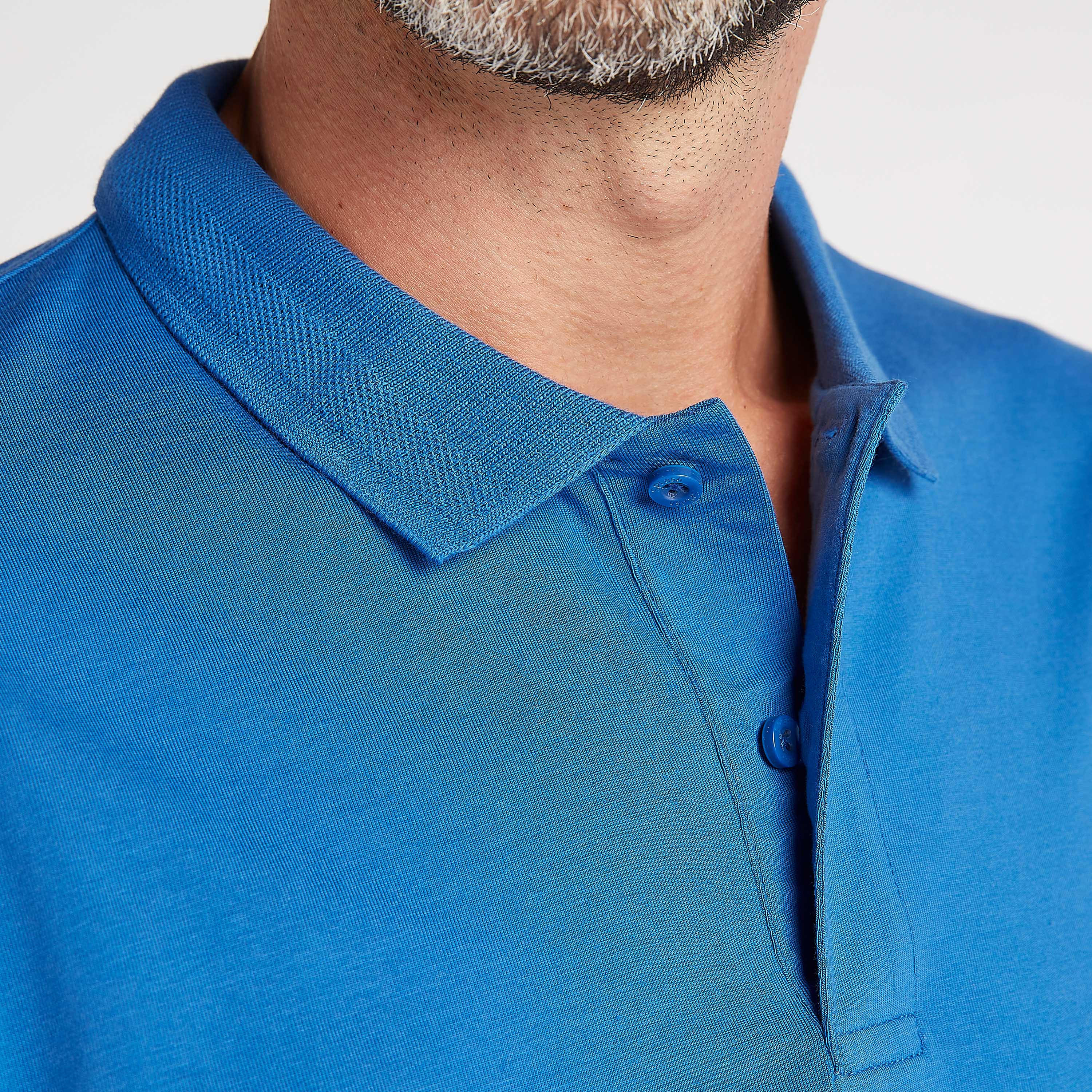 Solid Polo T-shirt with Collar and Short Sleeves-men-clothing-tshirtsandpolos-polos-image-3