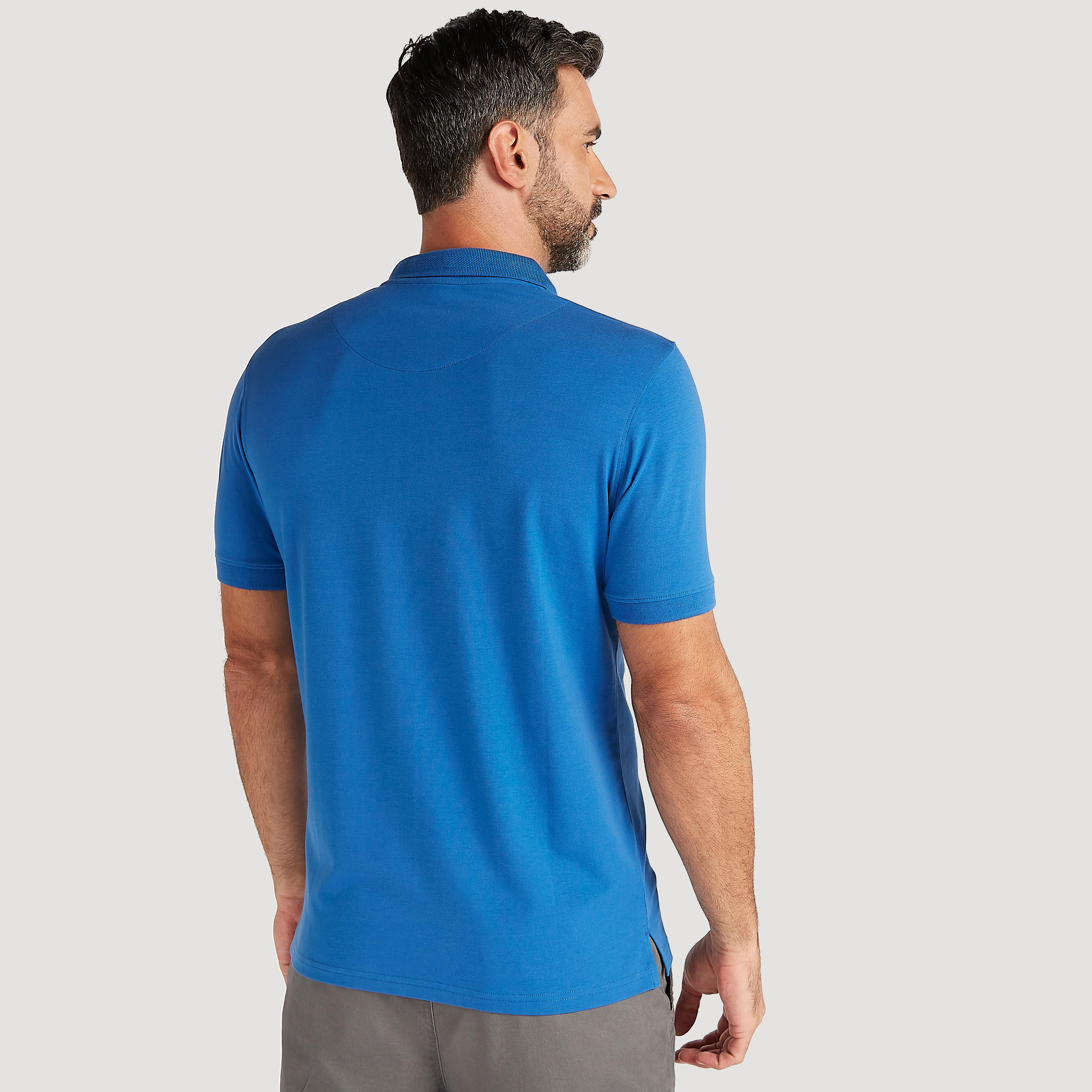 Solid Polo T-shirt with Collar and Short Sleeves-men-clothing-tshirtsandpolos-polos-image-4