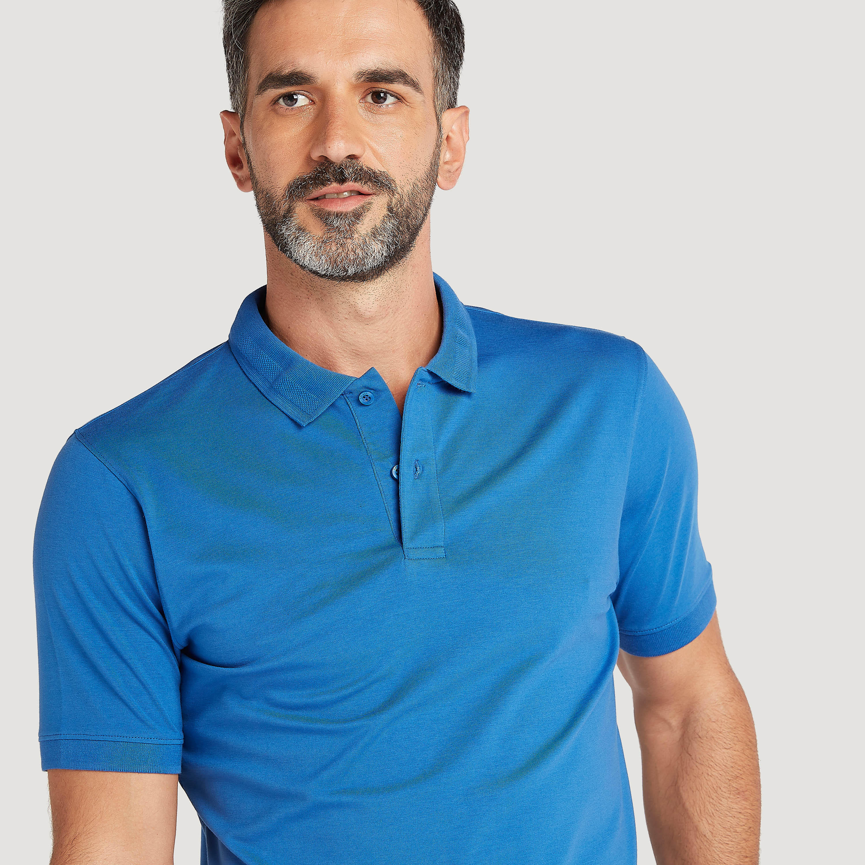 Solid Polo T-shirt with Collar and Short Sleeves-men-clothing-tshirtsandpolos-polos-image-5
