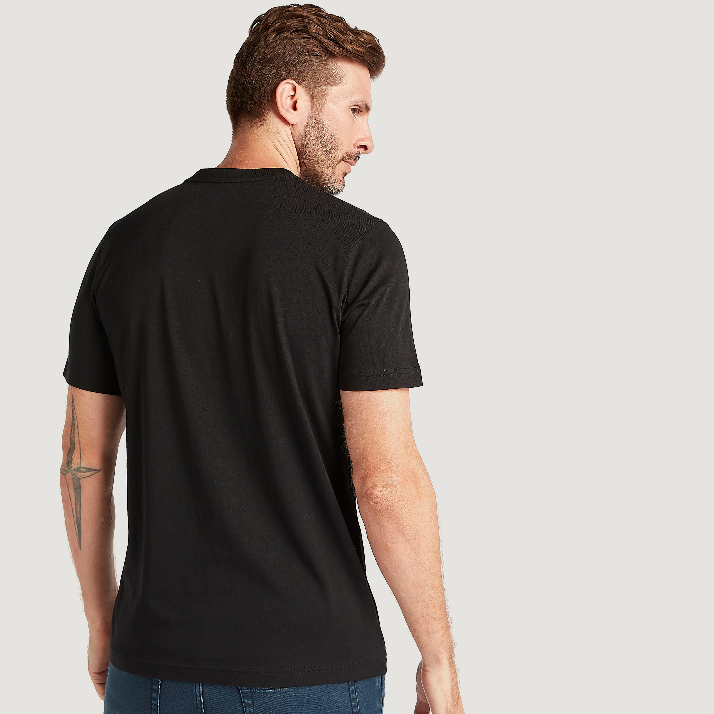 Graphic Print T-shirt with Short Sleeves and Crew Neck-men-clothing-tshirtsandpolos-tshirts-image-4