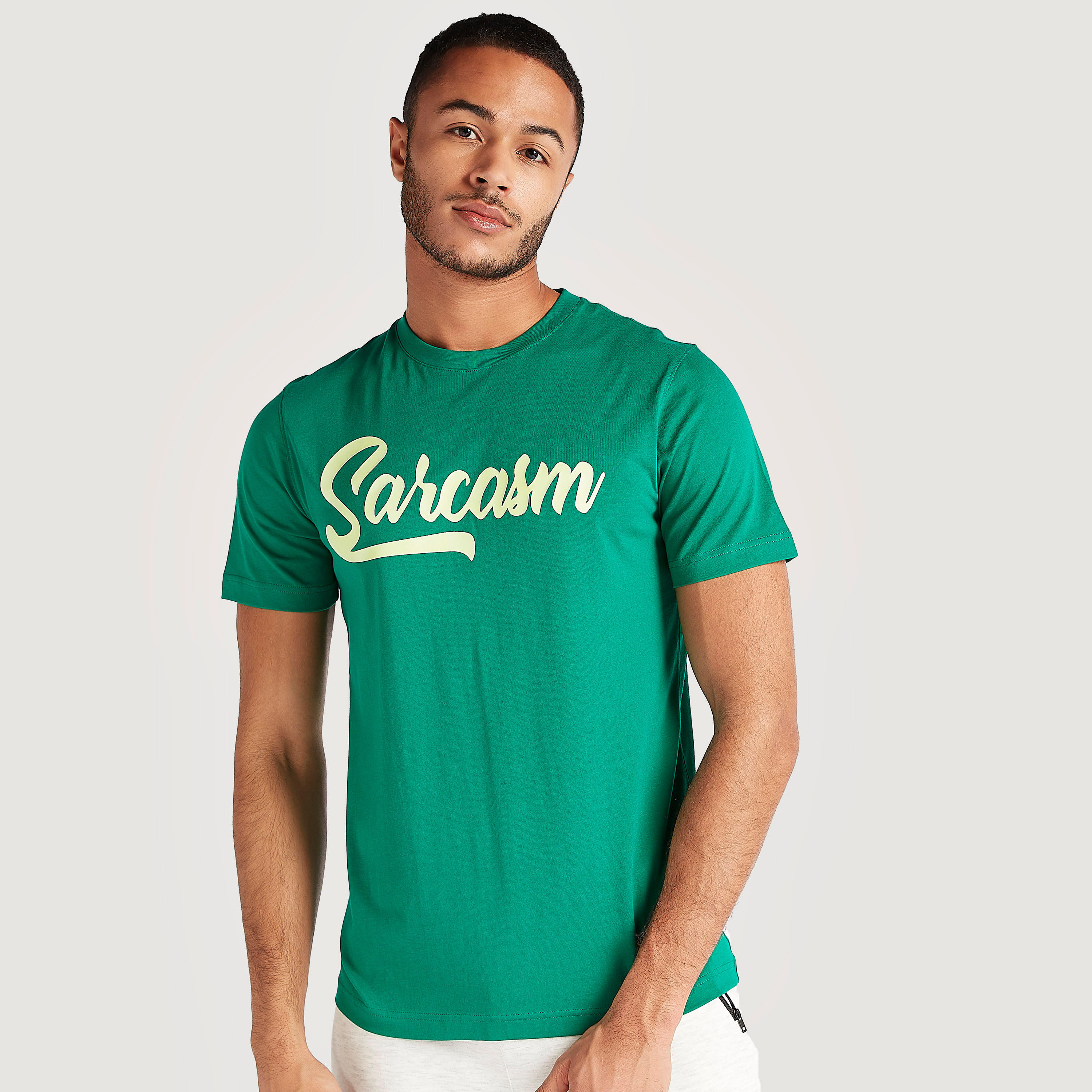 Printed T-shirt with Short Sleeves and Crew Neck-men-clothing-tshirtsandpolos-tshirts-image-1