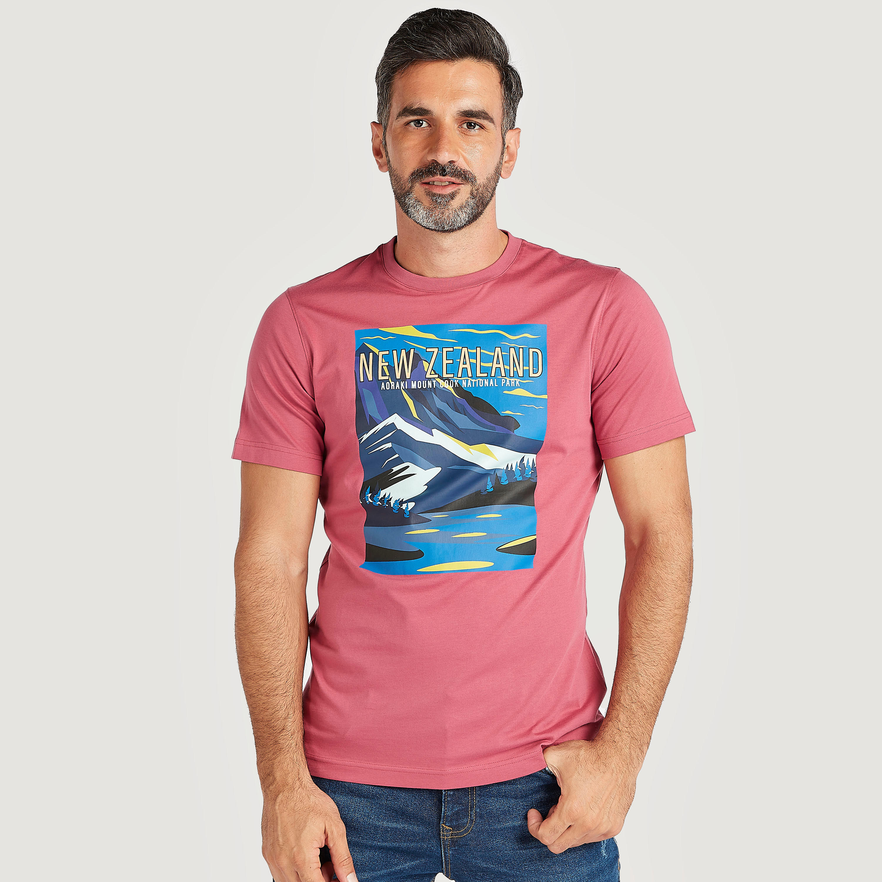 Graphic Print T-shirt with Short Sleeves and Crew Neck-men-clothing-tshirtsandpolos-tshirts-image-1