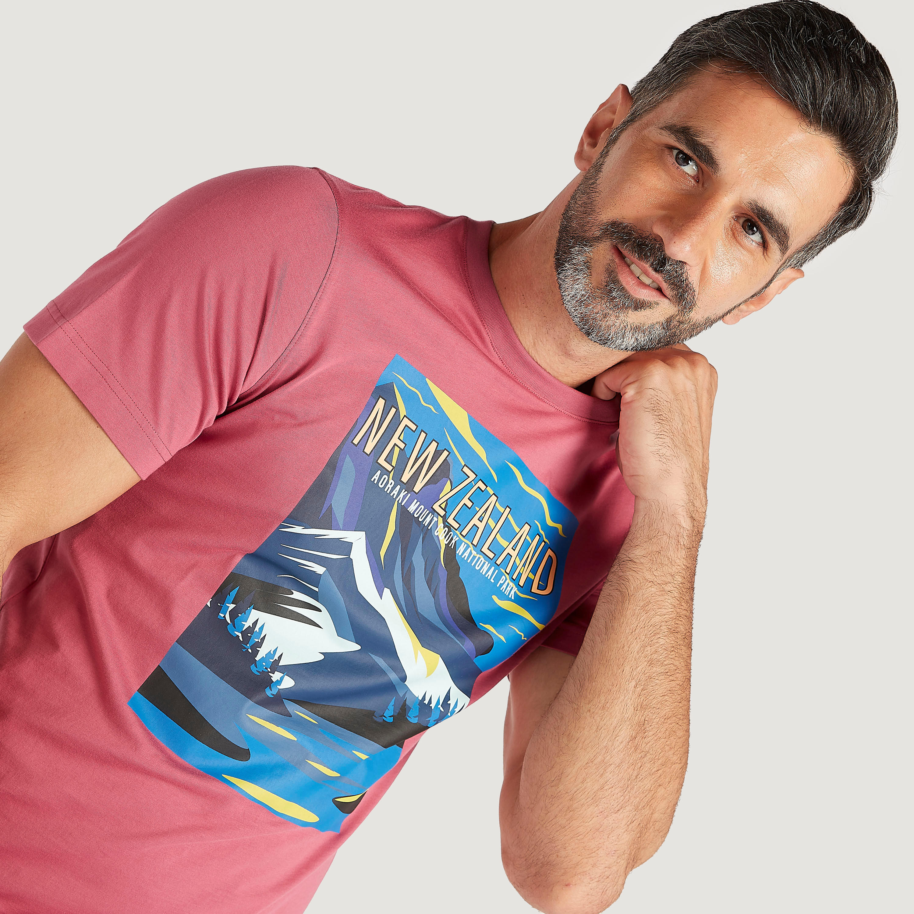 Graphic Print T-shirt with Short Sleeves and Crew Neck-men-clothing-tshirtsandpolos-tshirts-image-3