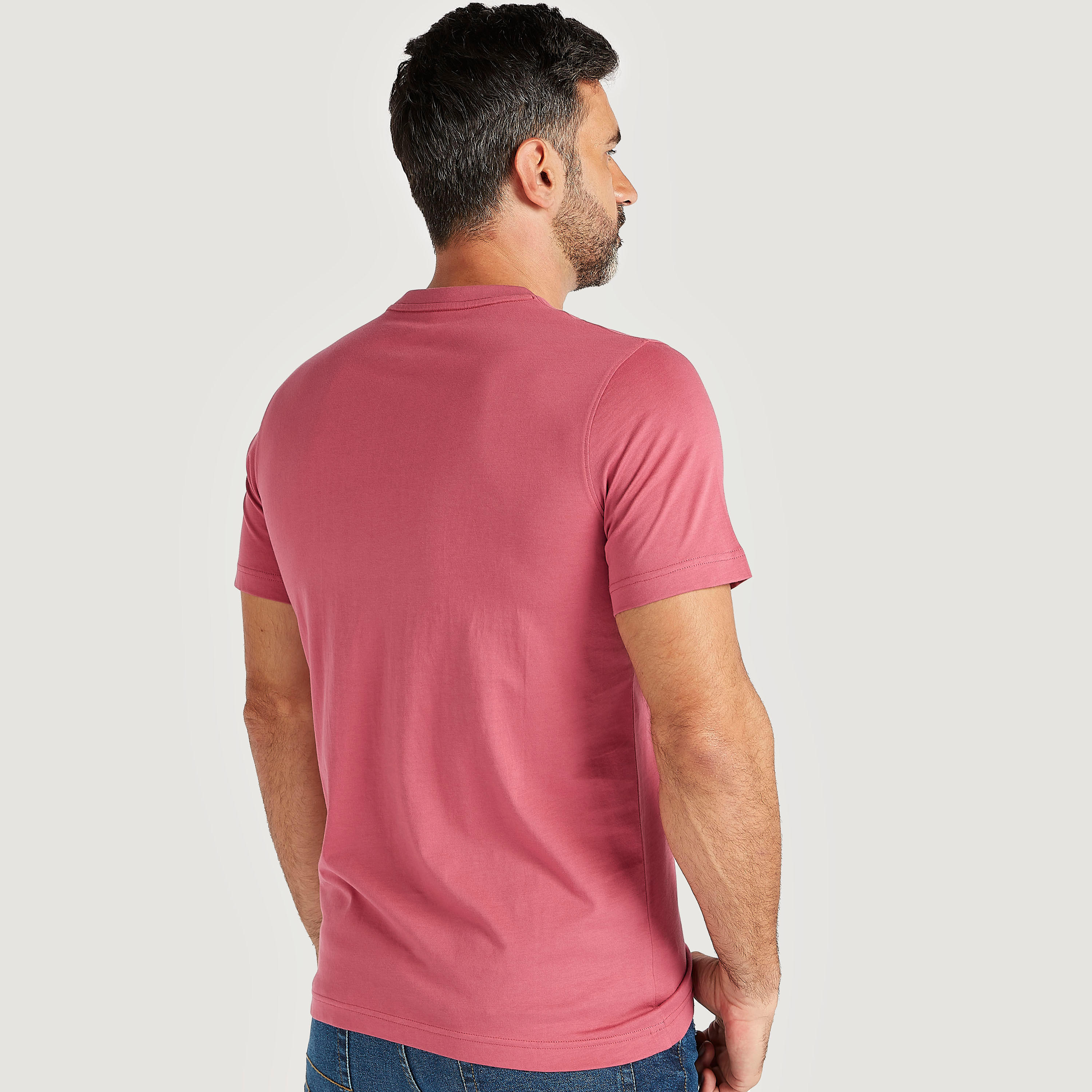 Graphic Print T-shirt with Short Sleeves and Crew Neck-men-clothing-tshirtsandpolos-tshirts-image-4