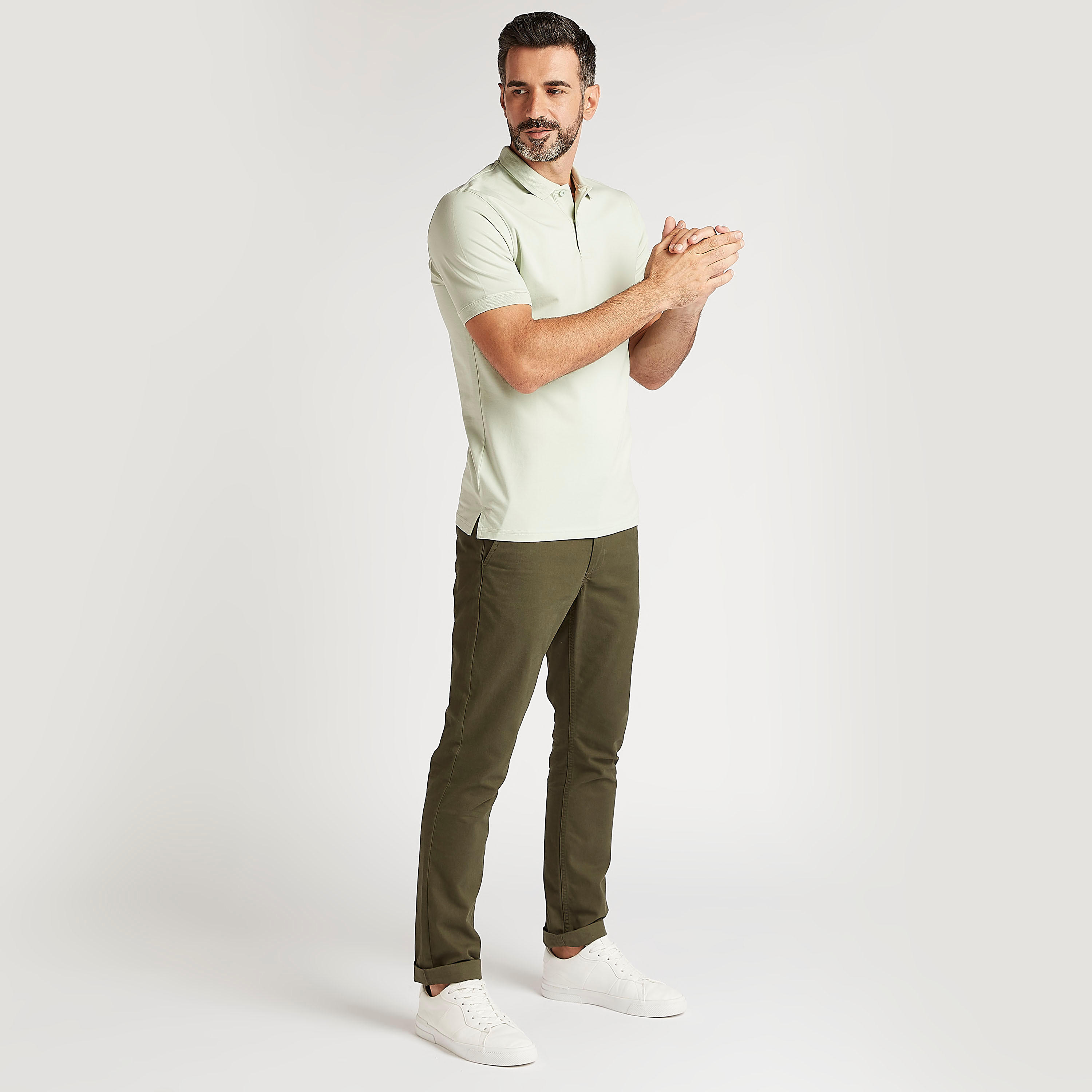 Solid Polo T-shirt with Short Sleeves-men-clothing-tshirtsandpolos-polos-image-2