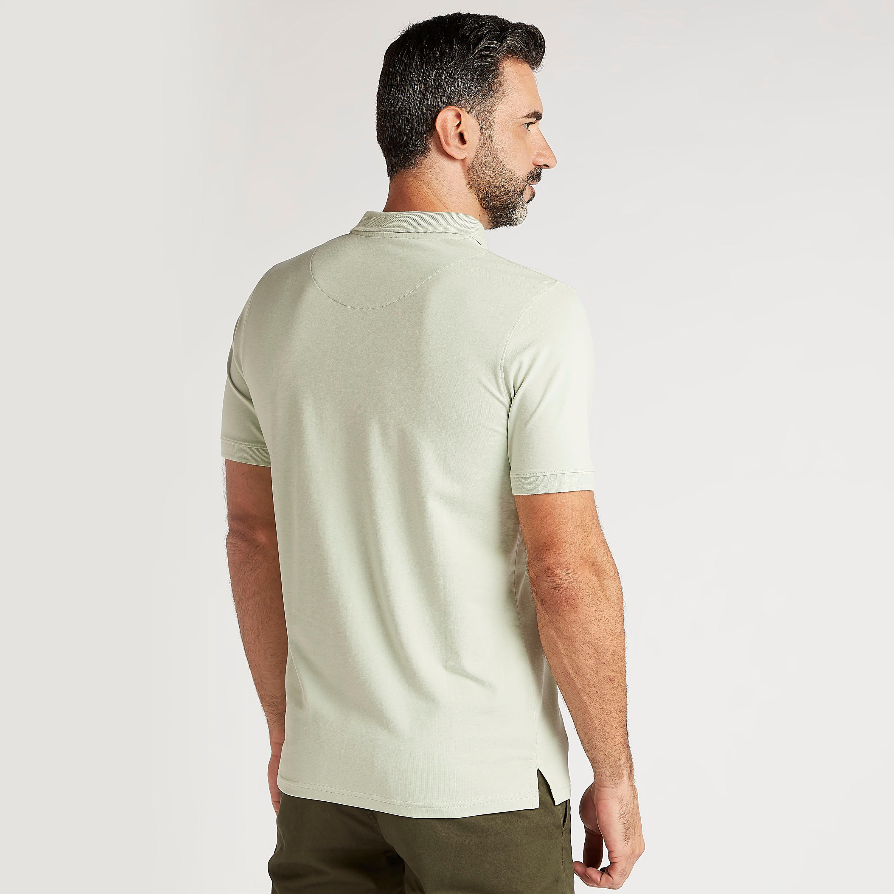 Solid Polo T-shirt with Short Sleeves-men-clothing-tshirtsandpolos-polos-image-4