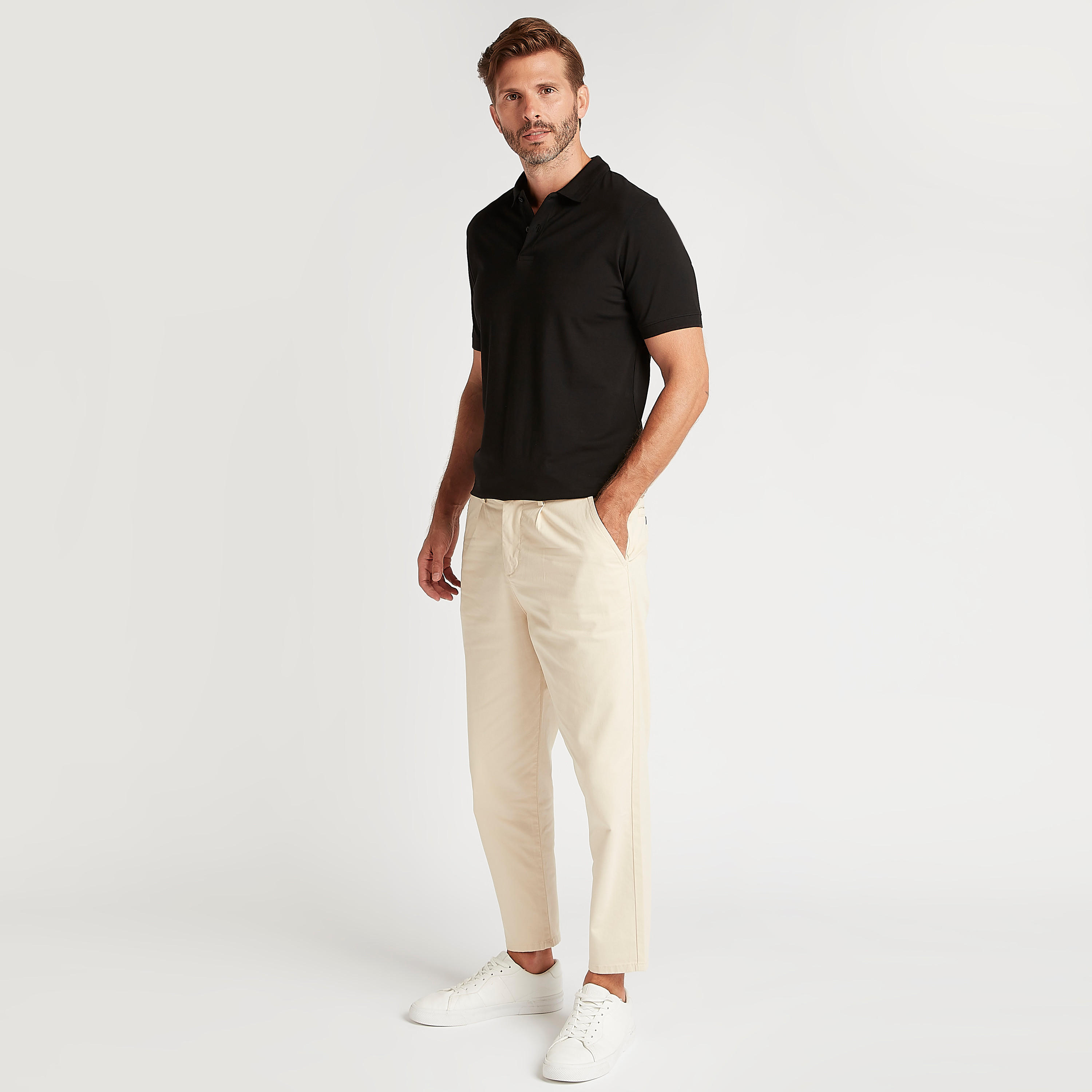 تيشيرت بولو سادة بأكمام قصيرة-men-clothing-tshirtsandpolos-polos-image-5
