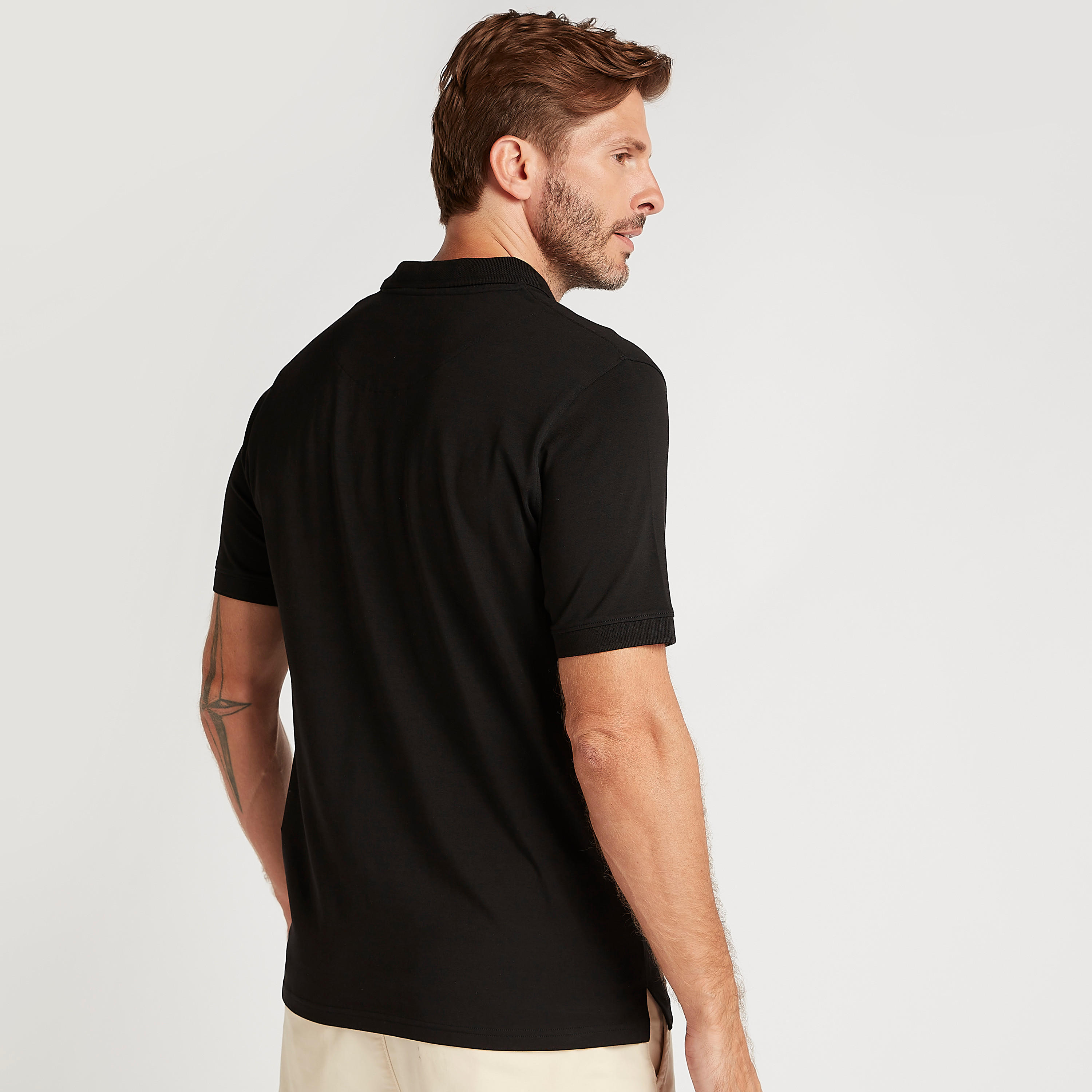 تيشيرت بولو سادة بأكمام قصيرة-men-clothing-tshirtsandpolos-polos-image-3