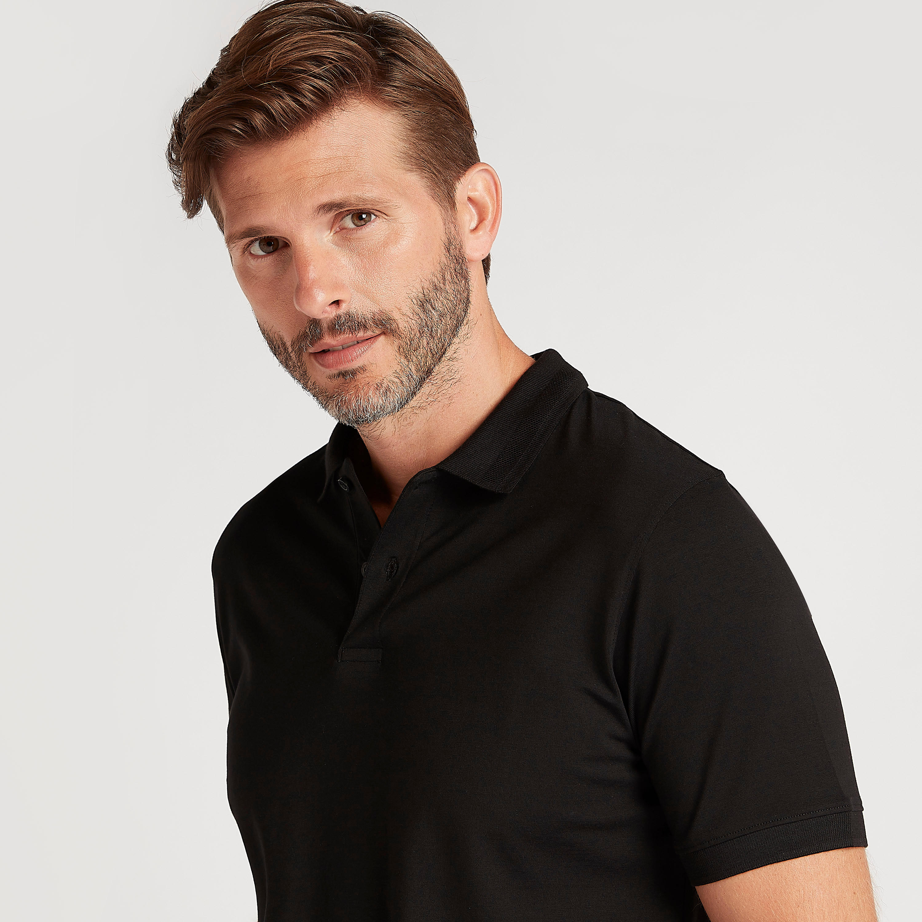 تيشيرت بولو سادة بأكمام قصيرة-men-clothing-tshirtsandpolos-polos-image-2