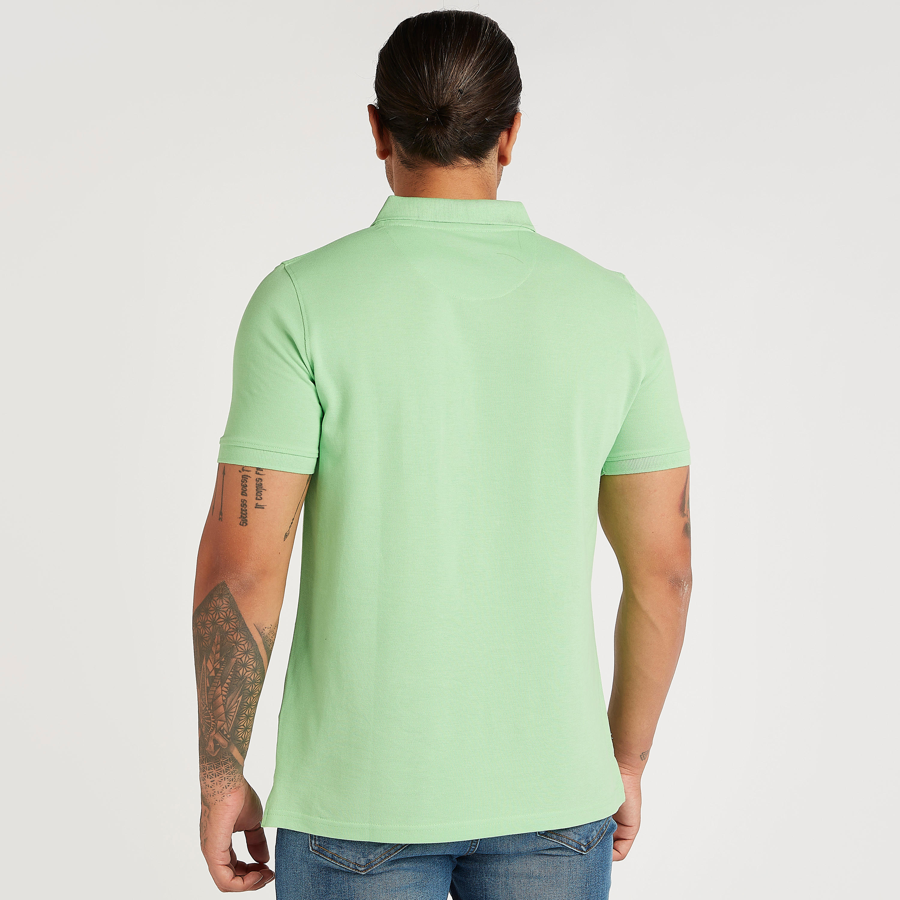 تيشيرت بولو سادة بأكمام قصيرة-men-clothing-tshirtsandpolos-polos-image-1