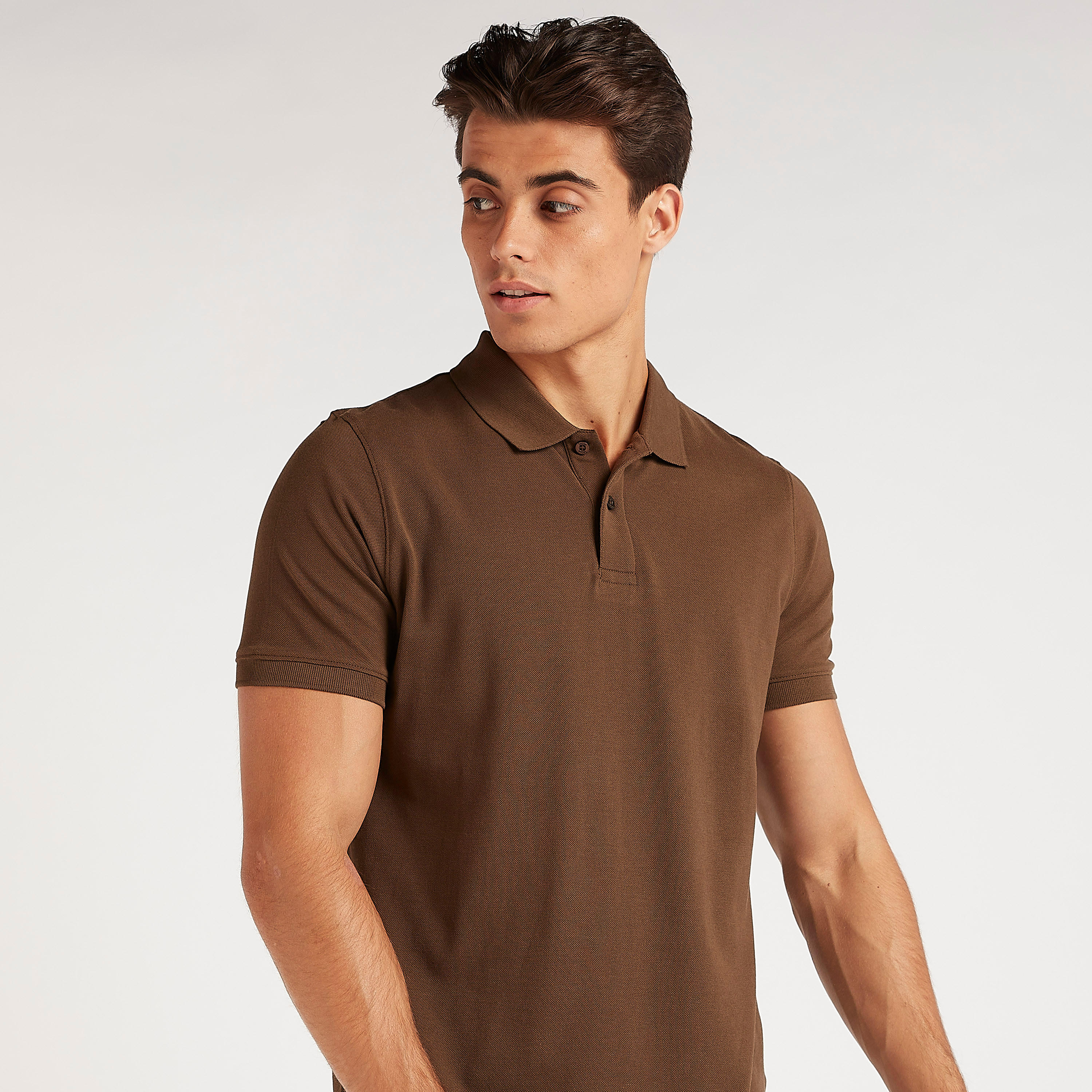 Solid Polo T-shirt with Short Sleeves-men-clothing-tshirtsandpolos-polos-image-1