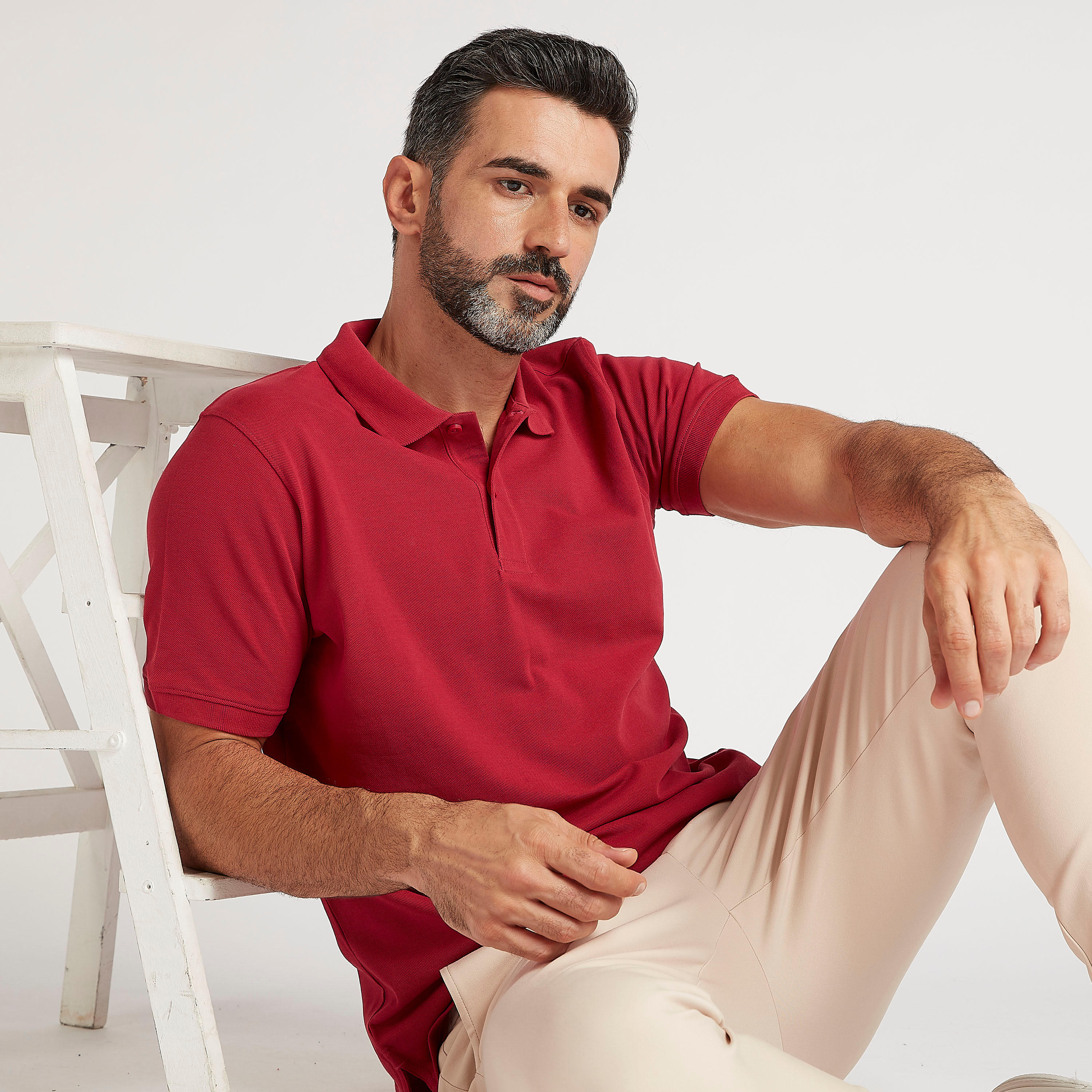 تيشيرت بولو سادة بأكمام قصيرة-men-clothing-tshirtsandpolos-polos-image-7