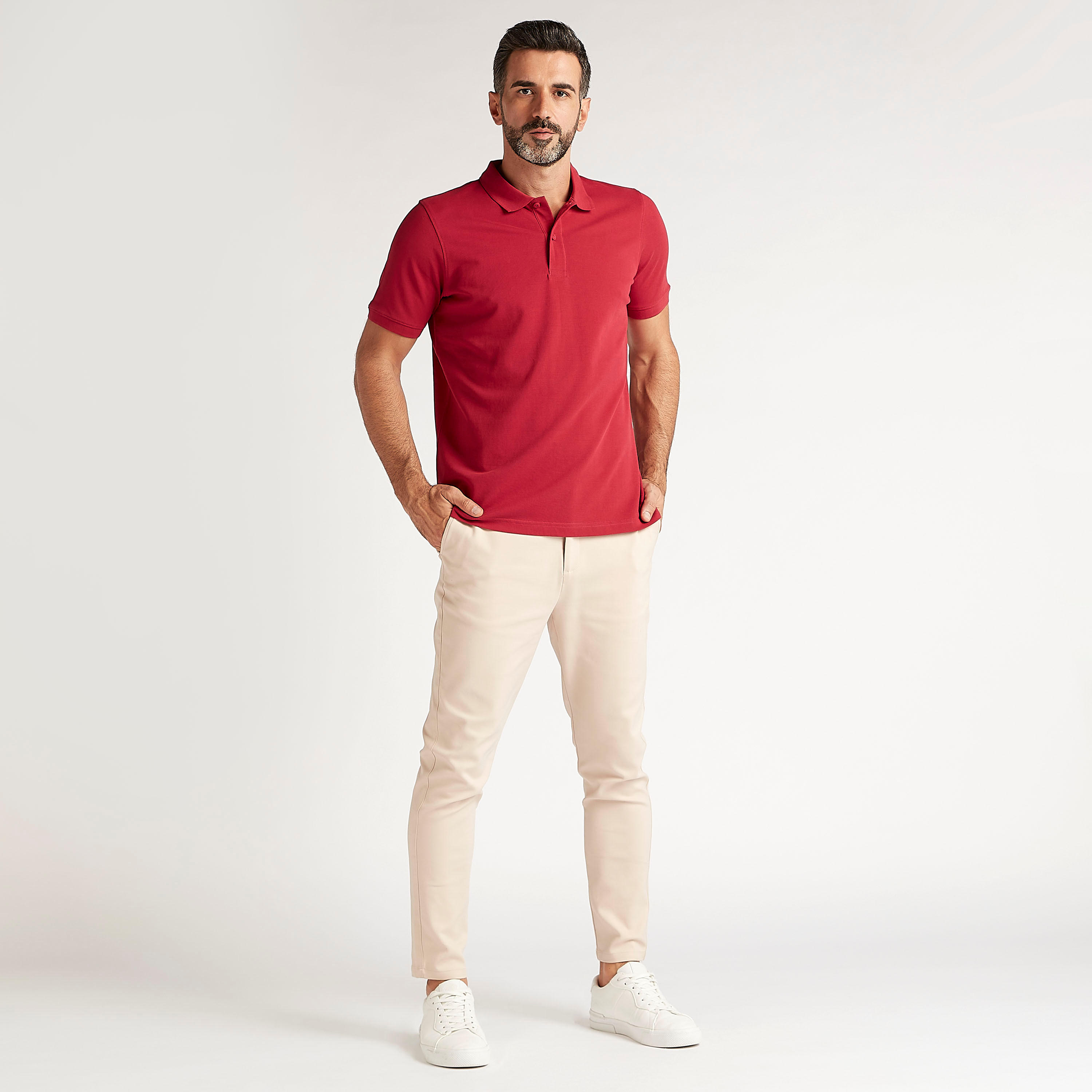 تيشيرت بولو سادة بأكمام قصيرة-men-clothing-tshirtsandpolos-polos-image-6