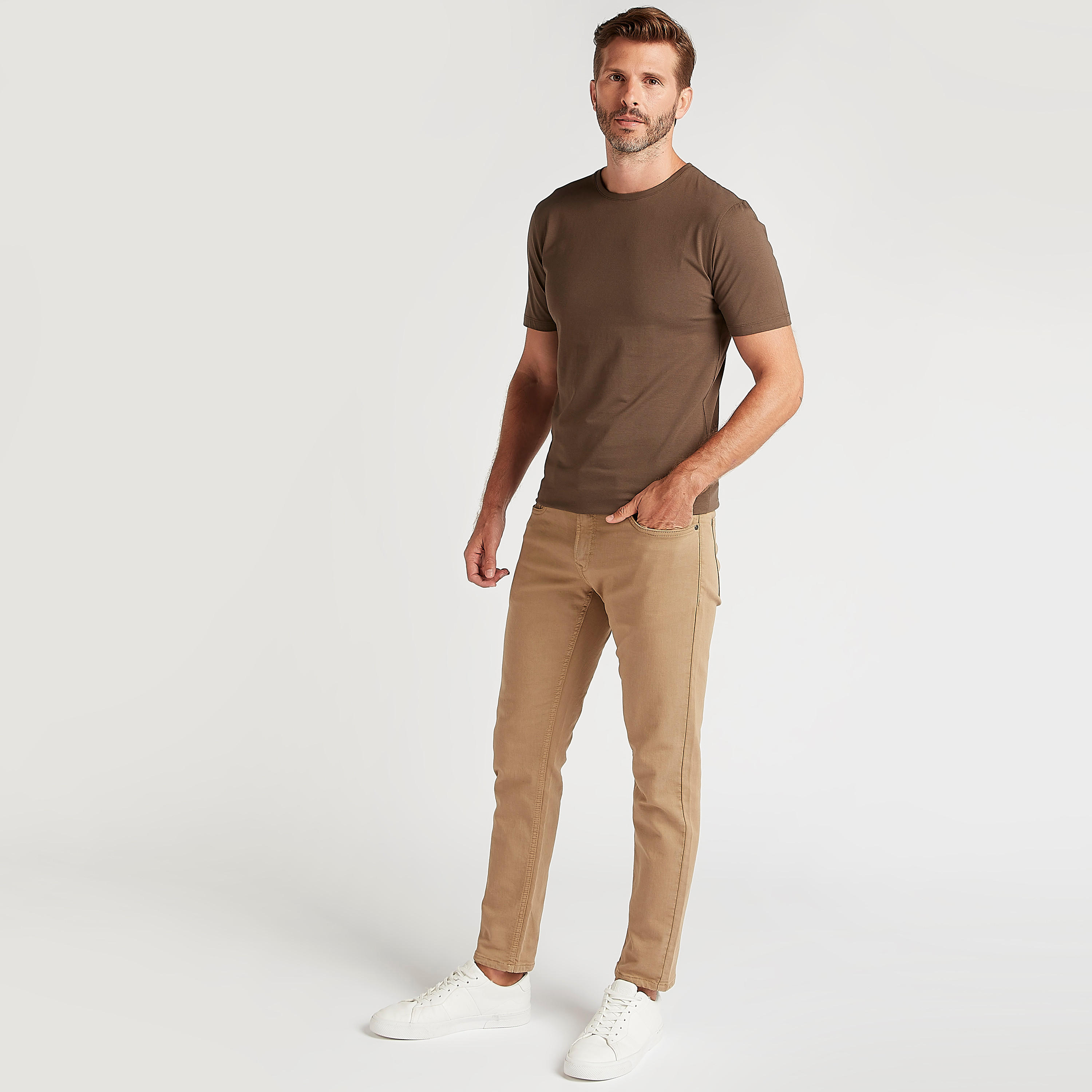 Solid T-shirt with Short Sleeves and Crew Neck-men-clothing-tshirtsandpolos-tshirts-image-2
