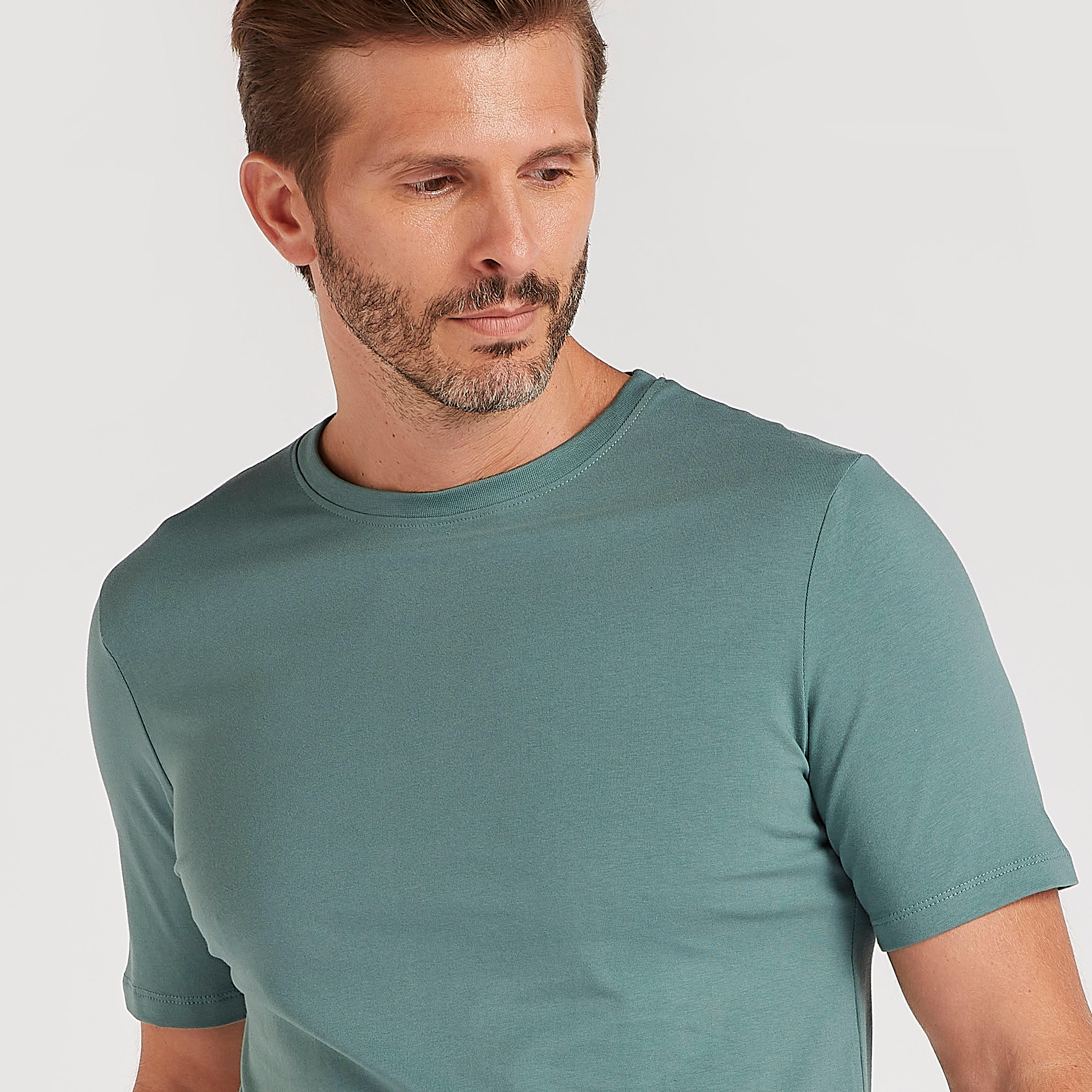 Solid T-shirt with Short Sleeves and Crew Neck-men-clothing-tshirtsandpolos-tshirts-image-2