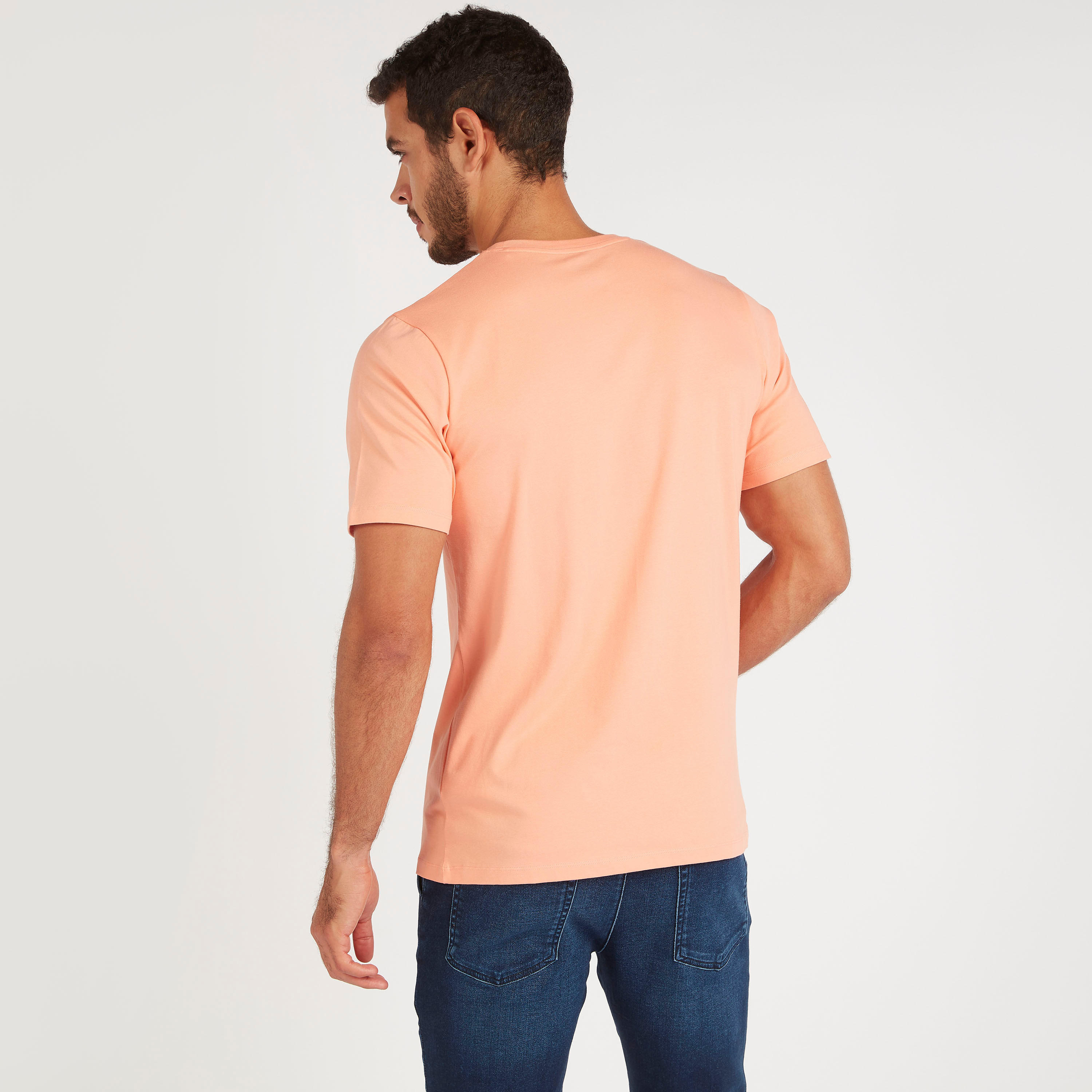 Solid T-shirt with Short Sleeves and Crew Neck-men-clothing-tshirtsandpolos-tshirts-image-4