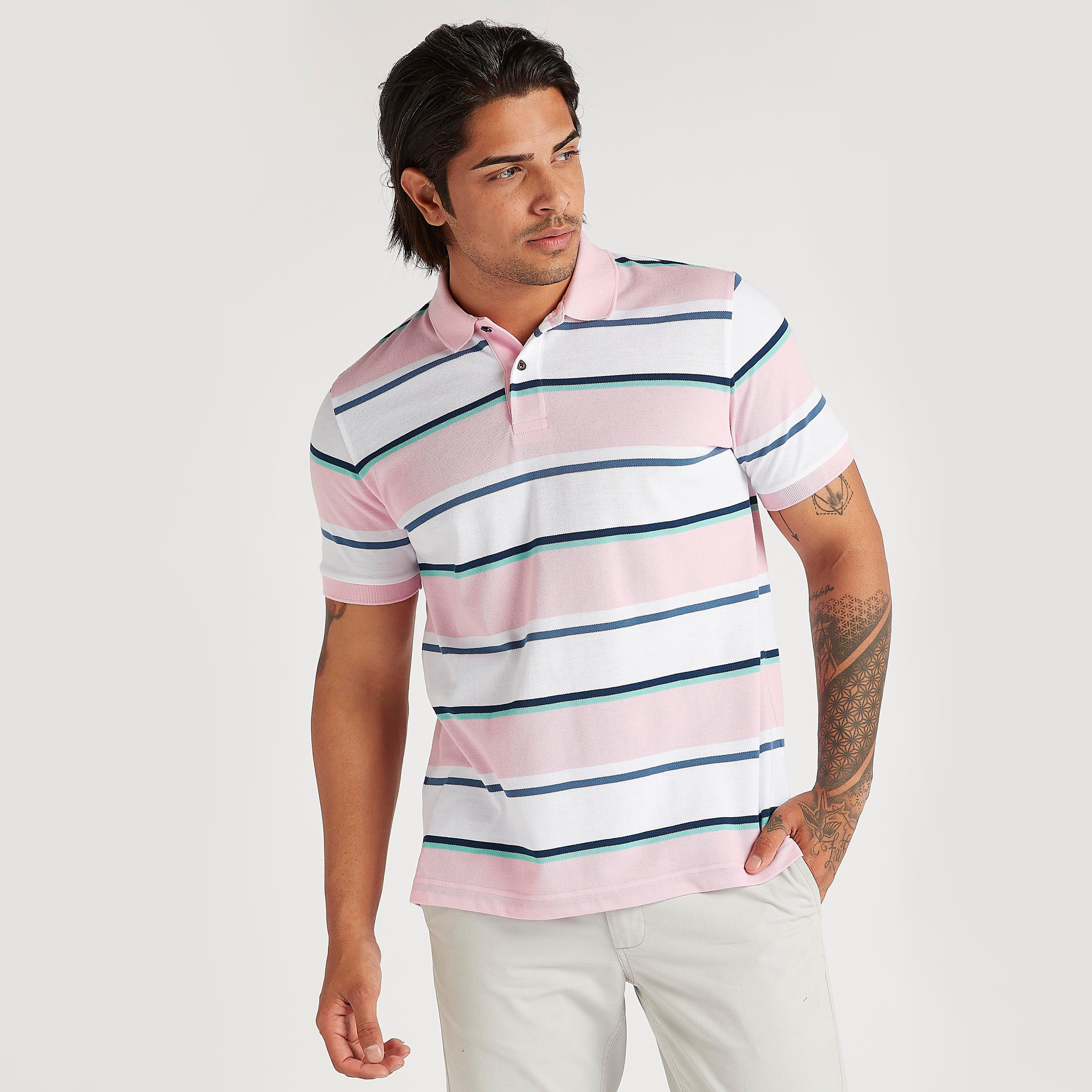 تيشيرت بولو مخطّط بأكمام قصيرة-men-clothing-tshirtsandpolos-polos-image-7