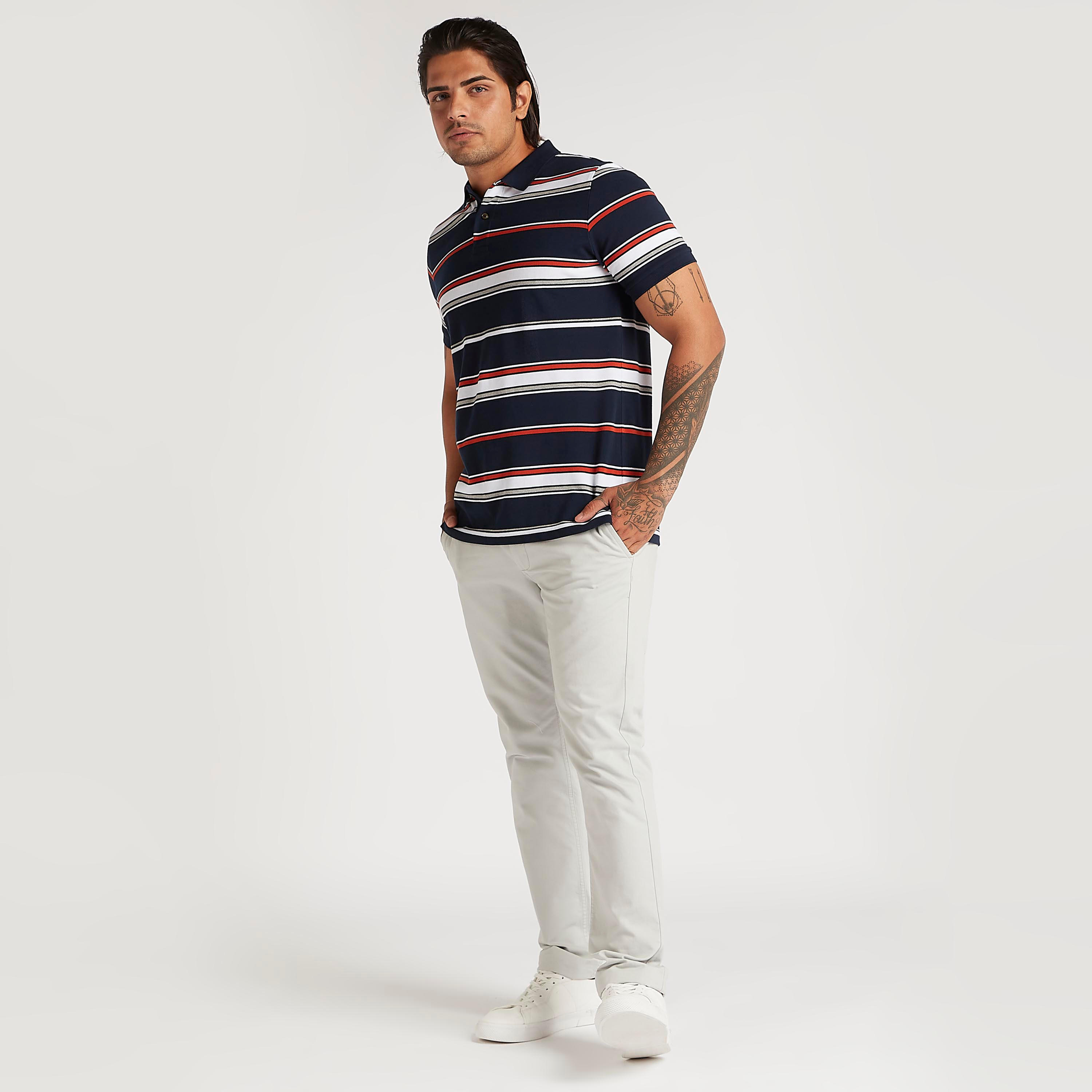 تيشيرت بولو مخطّط بأكمام قصيرة-men-clothing-tshirtsandpolos-polos-image-2