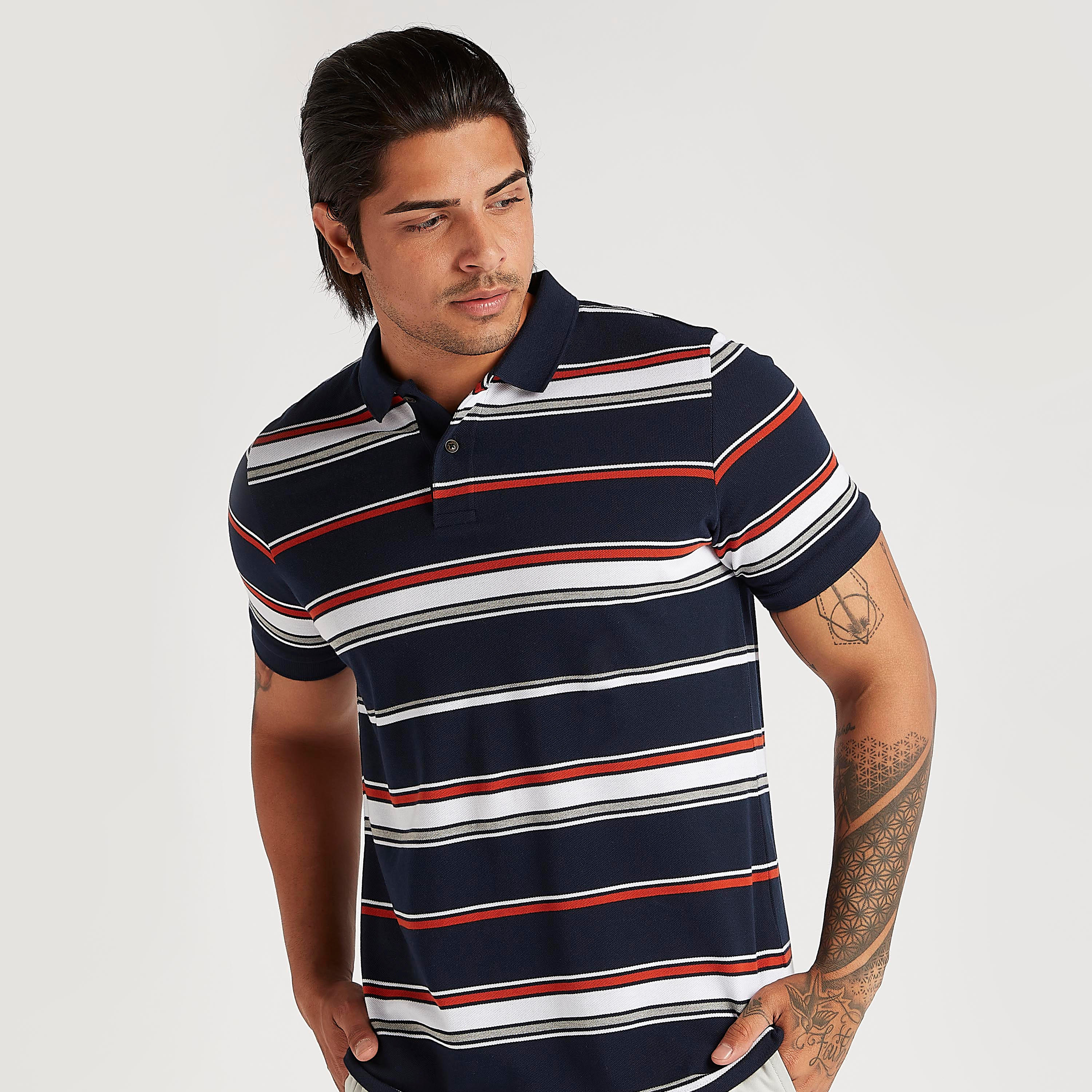 تيشيرت بولو مخطّط بأكمام قصيرة-men-clothing-tshirtsandpolos-polos-image-5