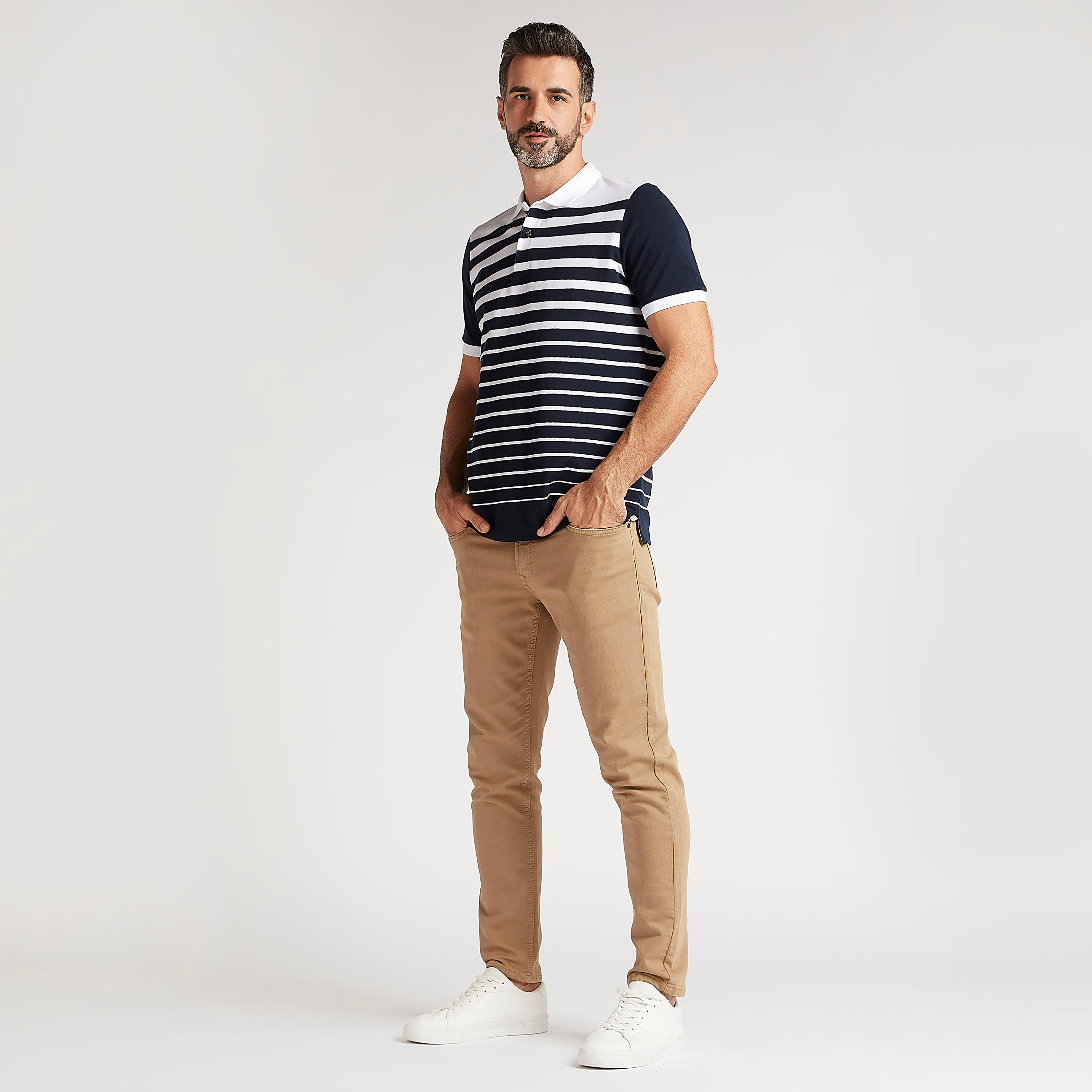 تيشيرت بولو مخطّط بأكمام قصيرة-men-clothing-tshirtsandpolos-polos-image-2