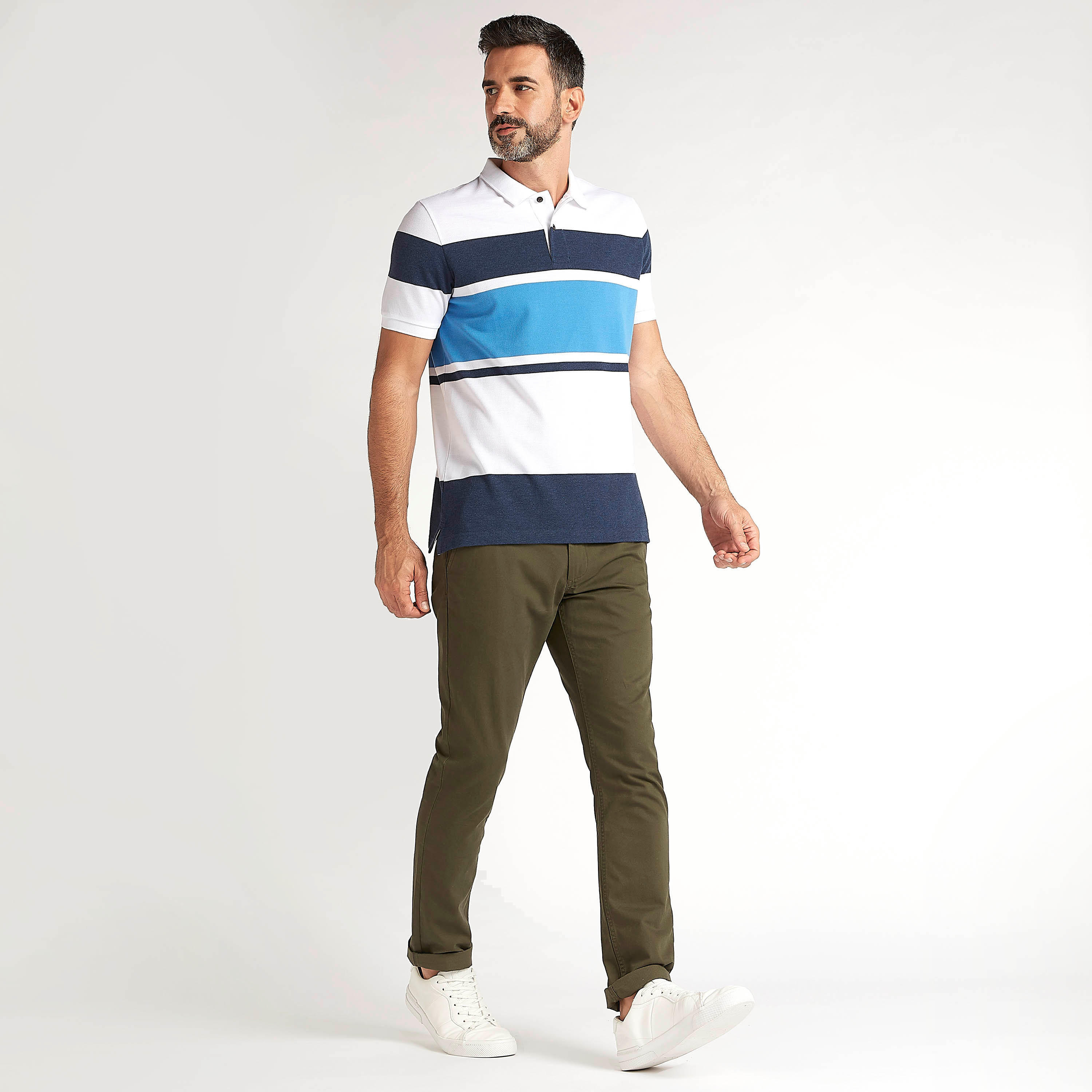 Striped Polo T-shirt with Short Sleeves-men-clothing-tshirtsandpolos-polos-image-2