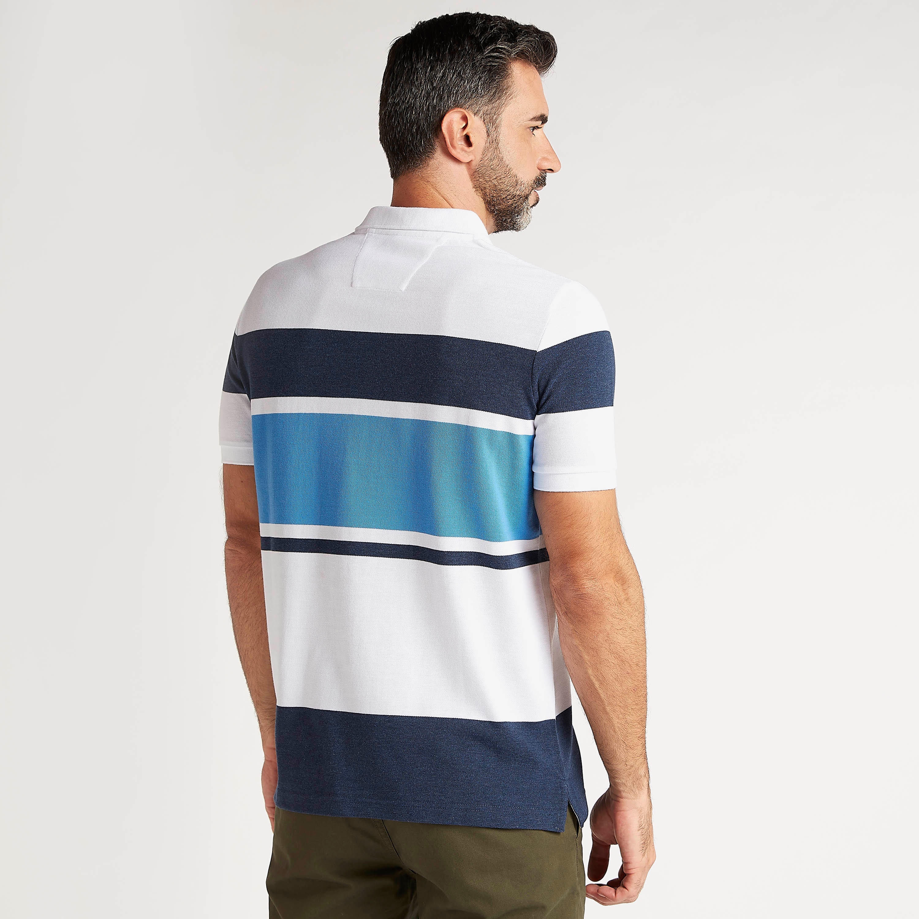 Striped Polo T-shirt with Short Sleeves-men-clothing-tshirtsandpolos-polos-image-4