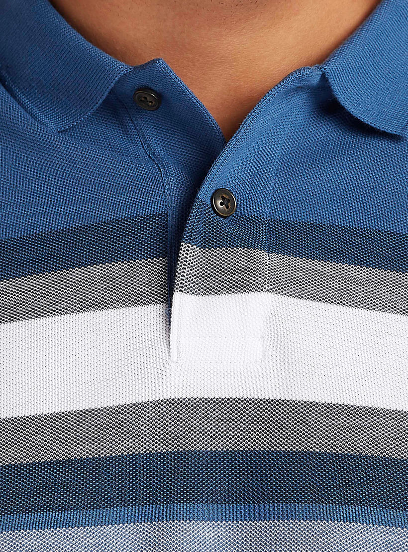 Striped Polo T-shirt with Short Sleeves-men-clothing-tshirtsandpolos-polos-image-3