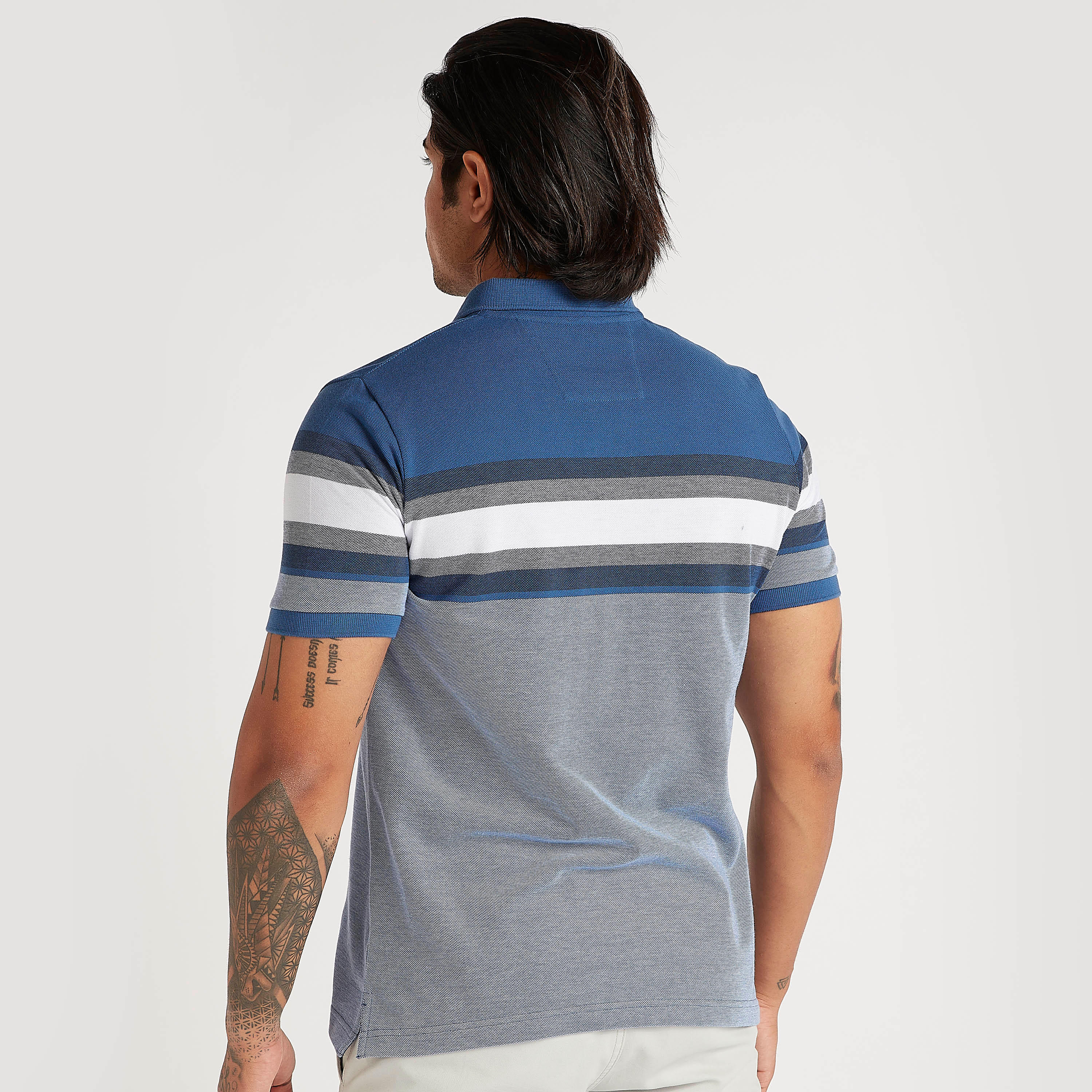 Striped Polo T-shirt with Short Sleeves-men-clothing-tshirtsandpolos-polos-image-4