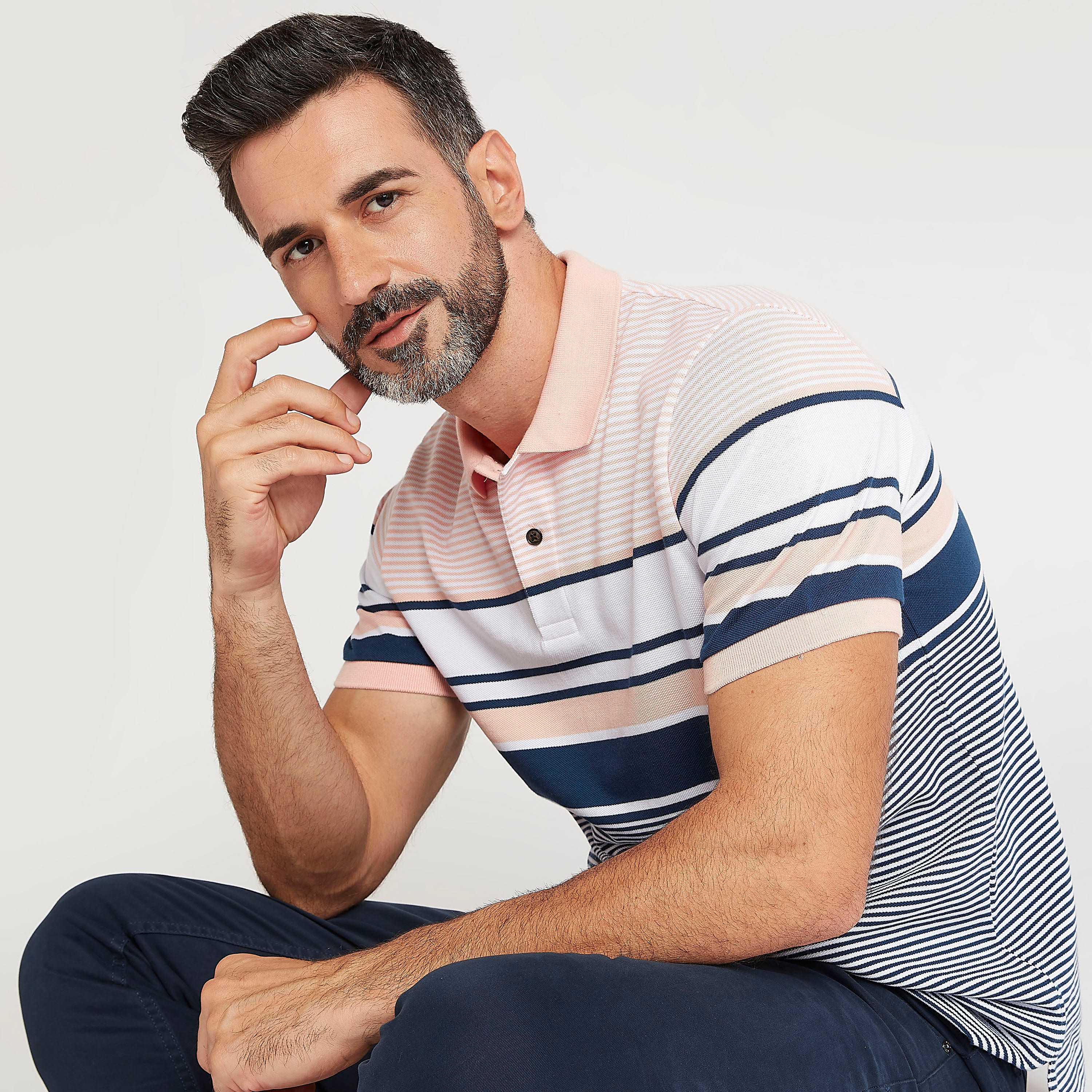 تيشيرت بولو مخطّط بأكمام قصيرة-men-clothing-tshirtsandpolos-polos-image-7