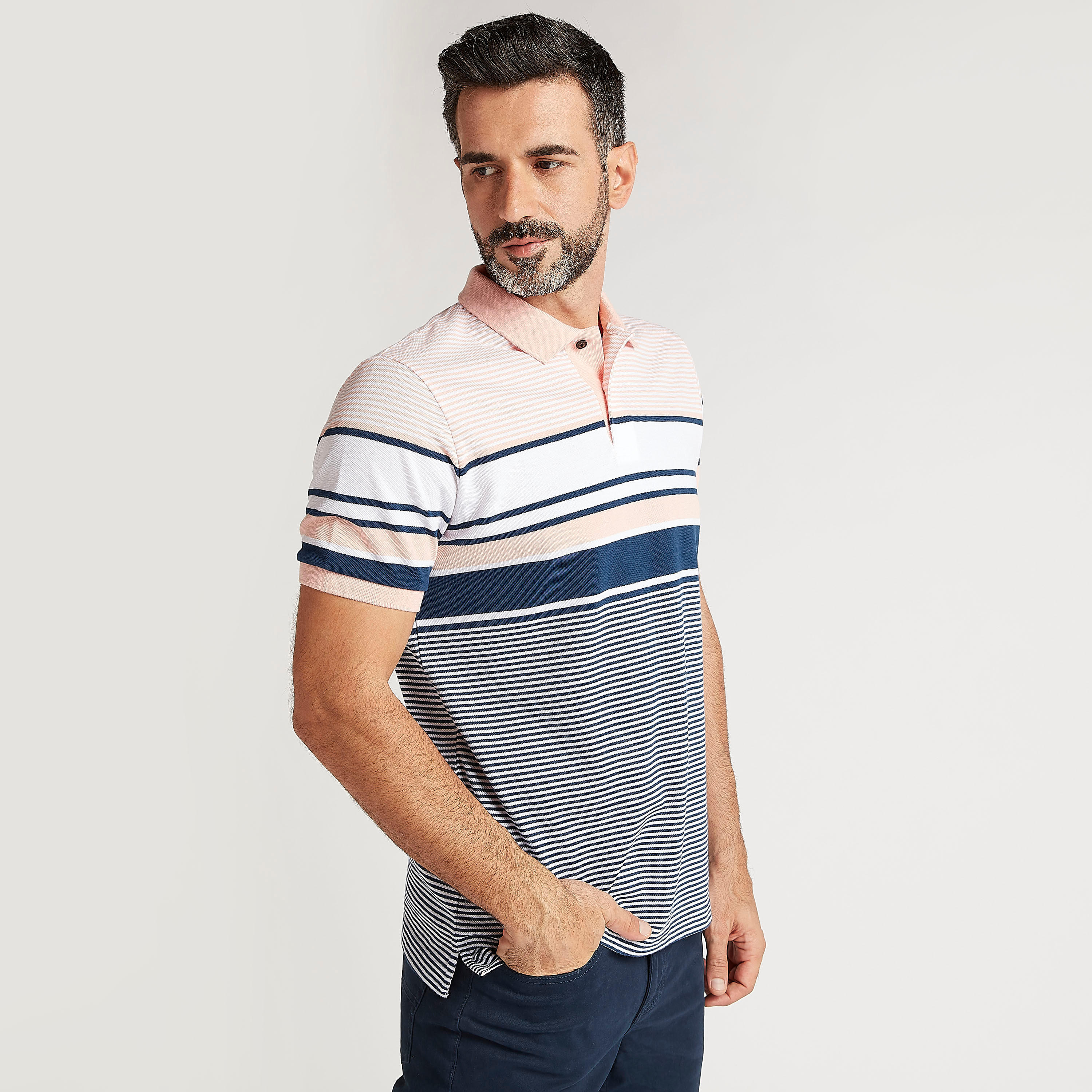 تيشيرت بولو مخطّط بأكمام قصيرة-men-clothing-tshirtsandpolos-polos-image-3