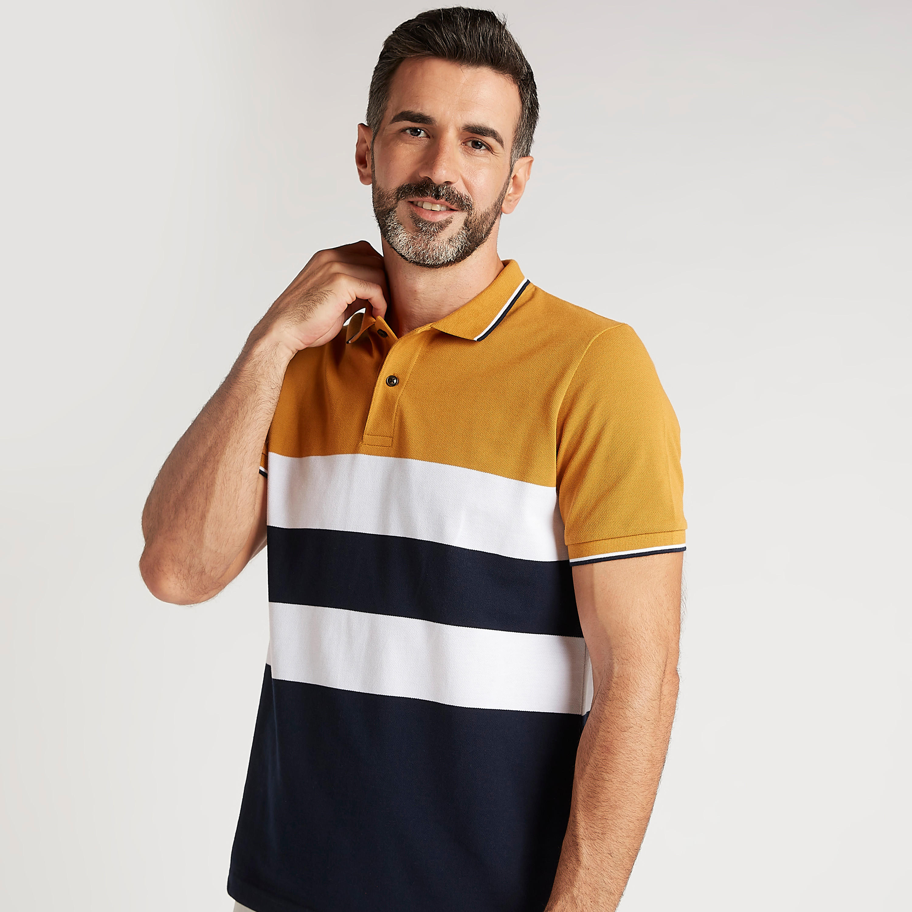 تيشيرت بولو مخطّط بأكمام قصيرة-men-clothing-tshirtsandpolos-polos-image-5