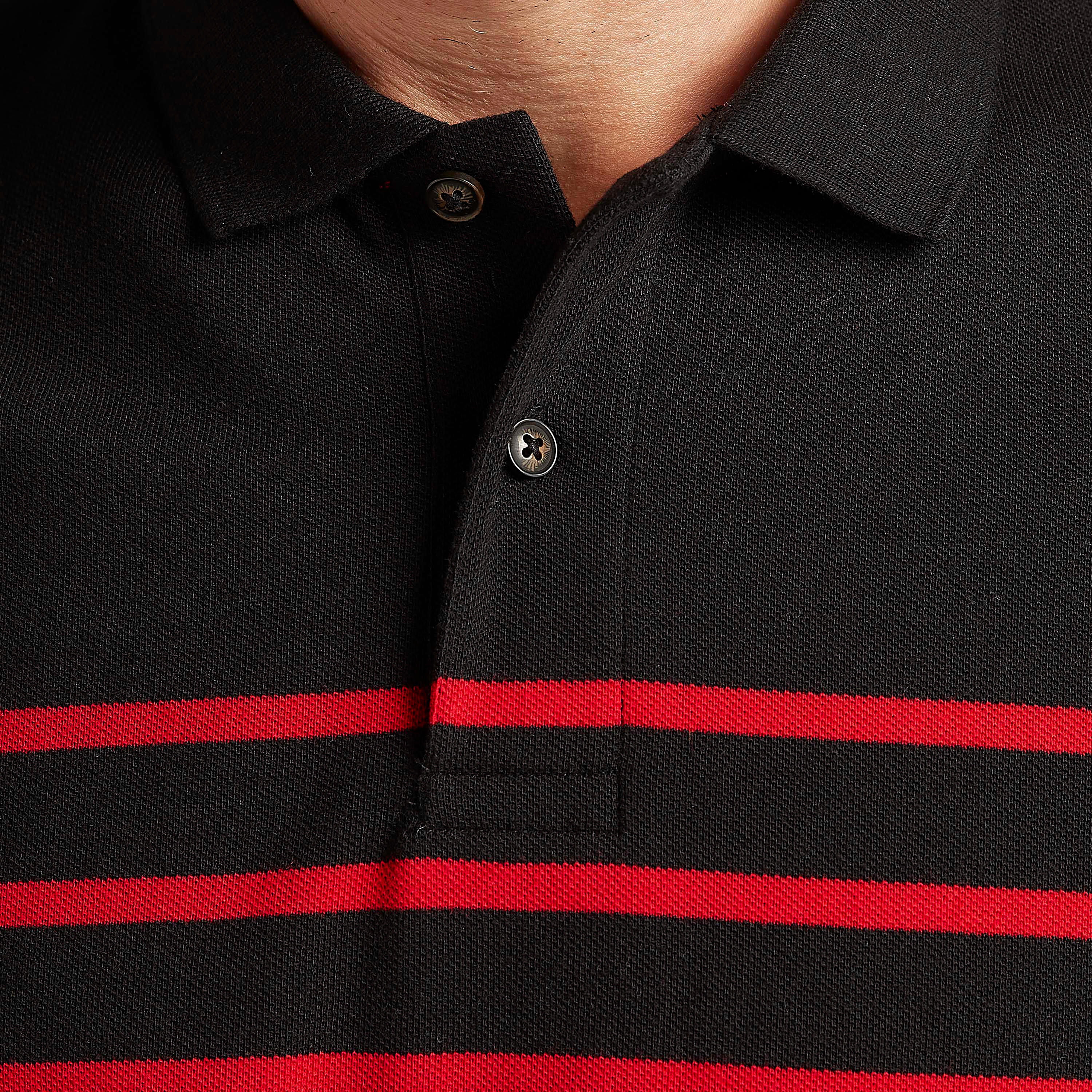تيشيرت بولو مخطّط بأكمام قصيرة وياقة عادية-men-clothing-tshirtsandpolos-polos-image-3