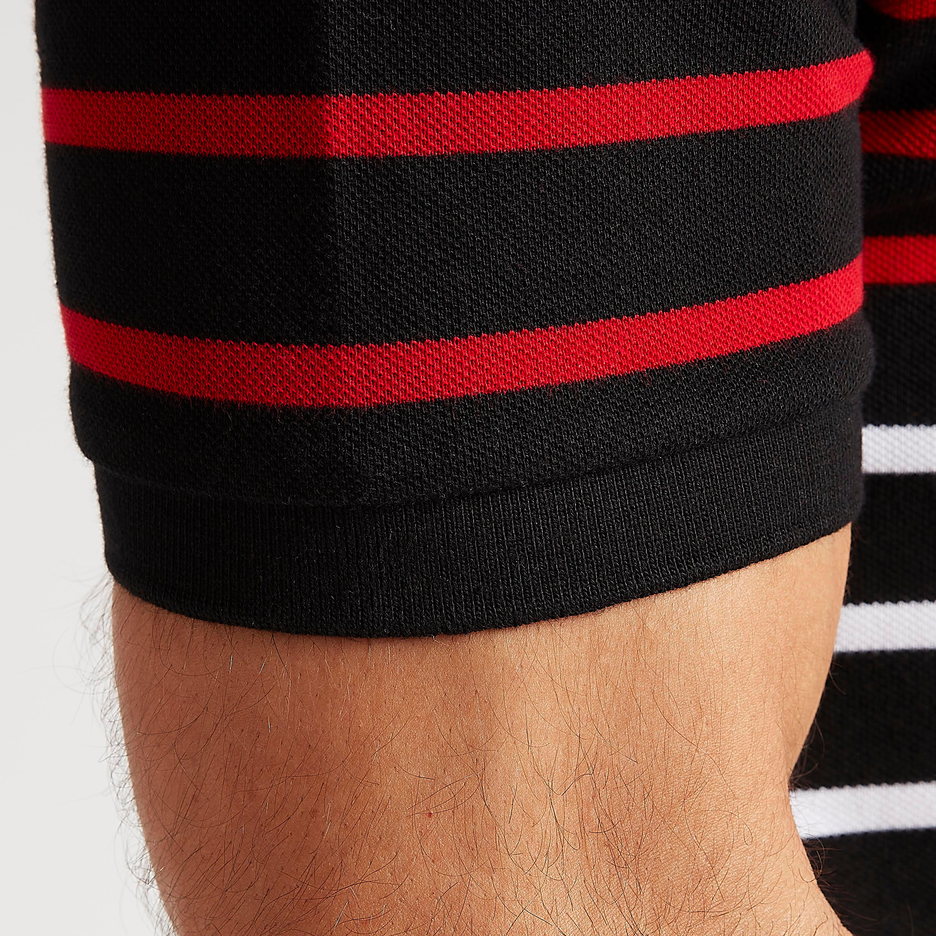تيشيرت بولو مخطّط بأكمام قصيرة وياقة عادية-men-clothing-tshirtsandpolos-polos-image-6