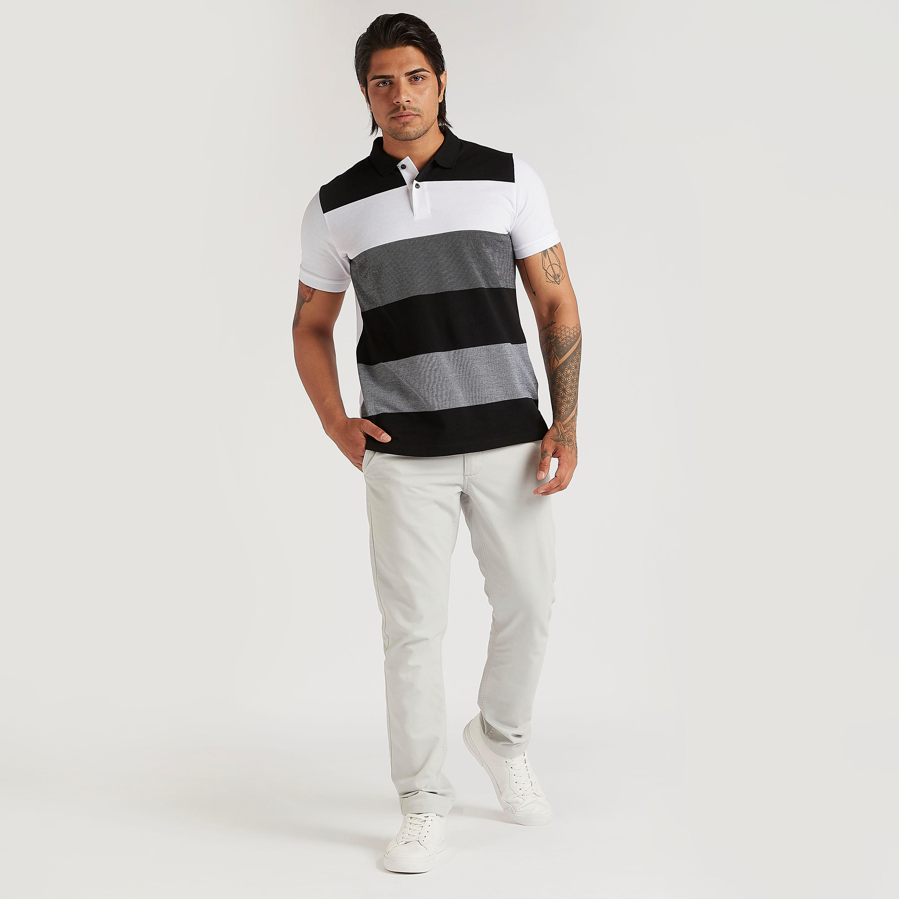 تيشيرت بولو مخطّط بأكمام قصيرة-men-clothing-tshirtsandpolos-polos-image-2