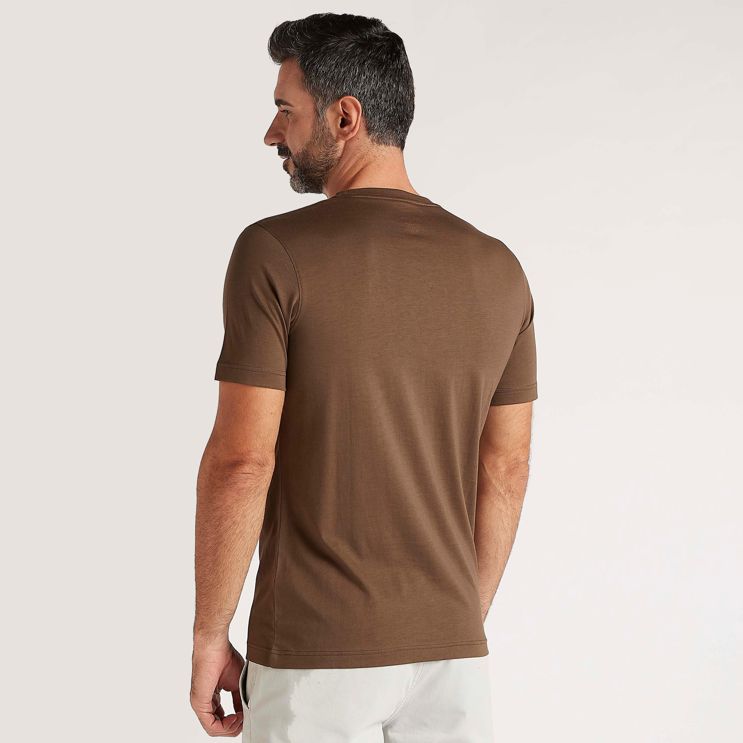 Printed Crew Neck T-shirt with Short Sleeves-men-clothing-tshirtsandpolos-tshirts-image-4