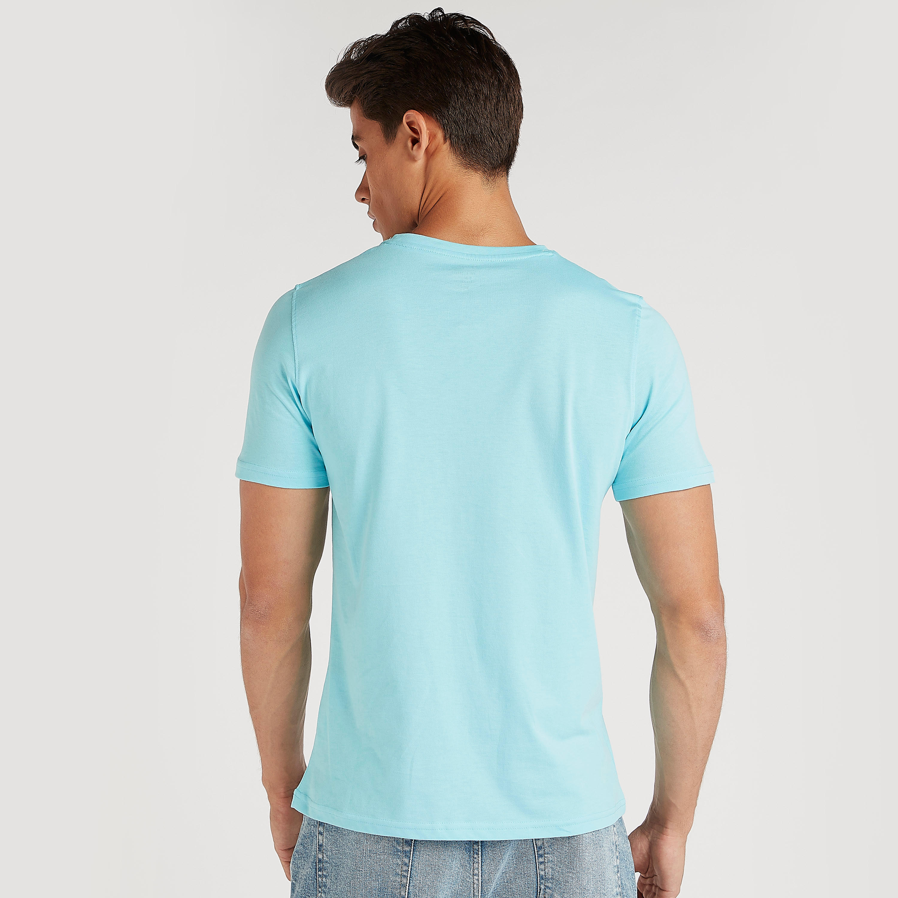 Printed T-shirt with Short Sleeves and Crew Neck-men-clothing-tshirtsandpolos-tshirts-image-4
