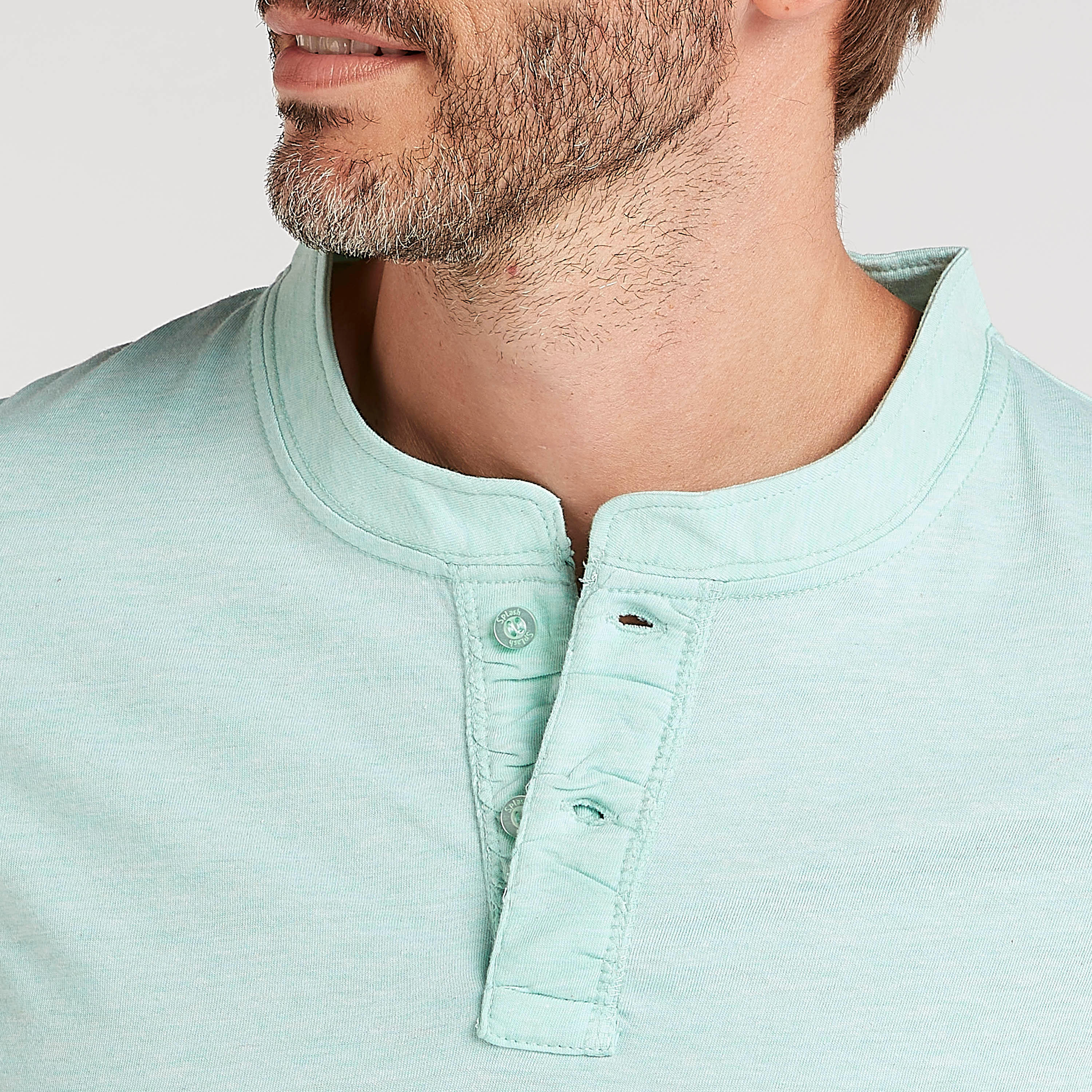 Solid T-shirt with Henley Neck and Short Sleeves-men-clothing-tshirtsandpolos-tshirts-image-3