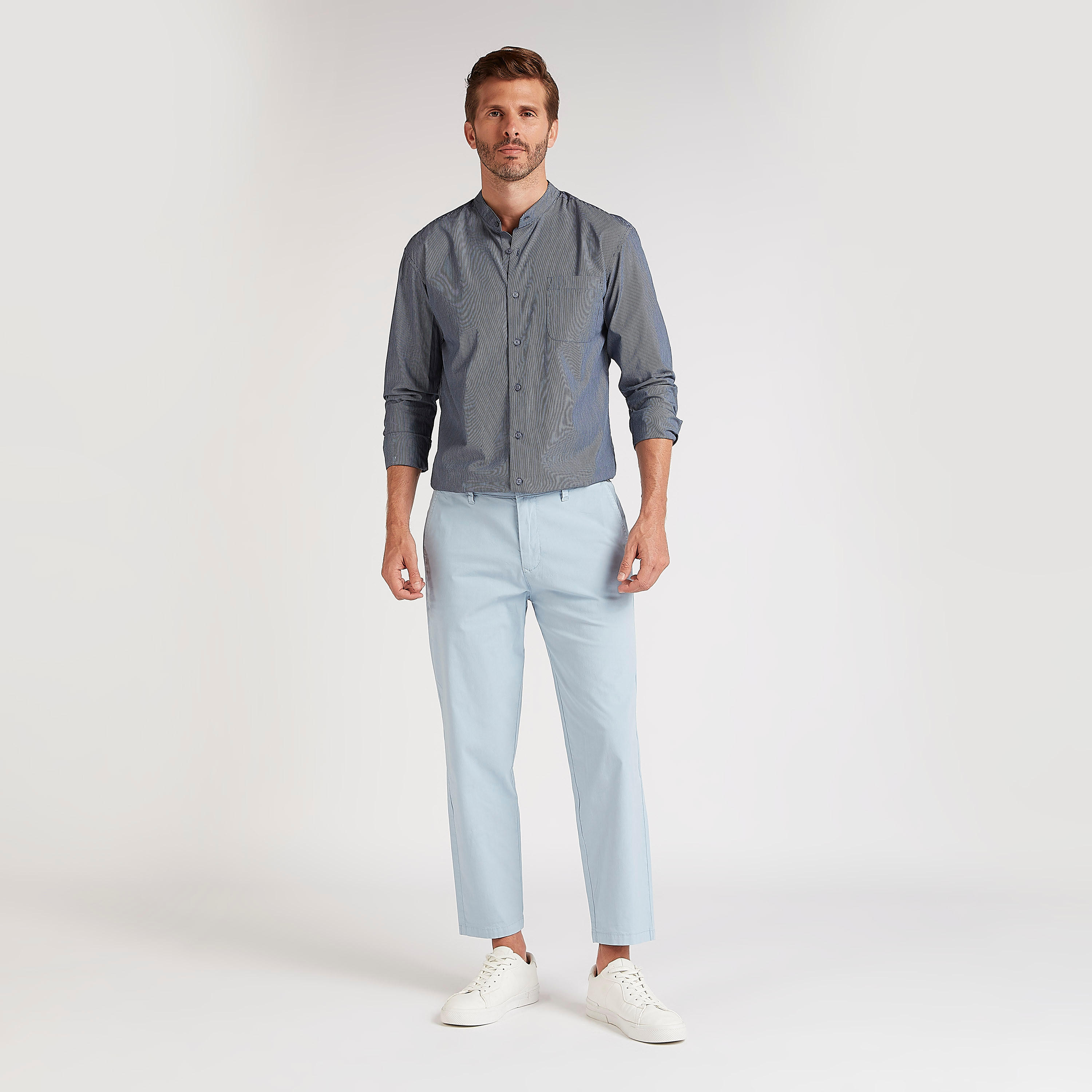 قميص مخطّط بأكمام طويلة وياقة ماندارين-men-clothing-shirts-image-2