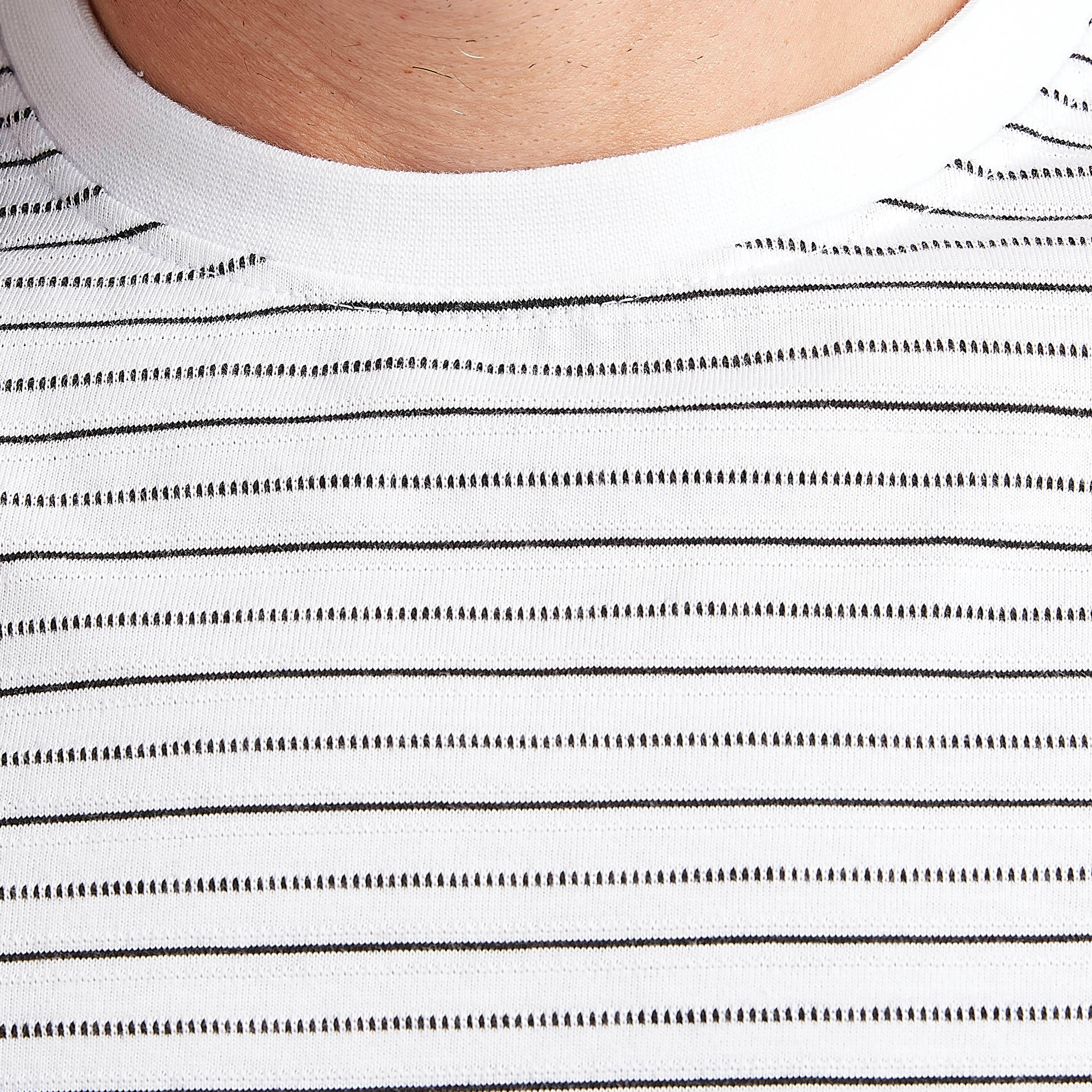 تيشيرت مخطّط بياقة ضيّقة وأكمام قصيرة-men-clothing-tshirtsandpolos-tshirts-image-2