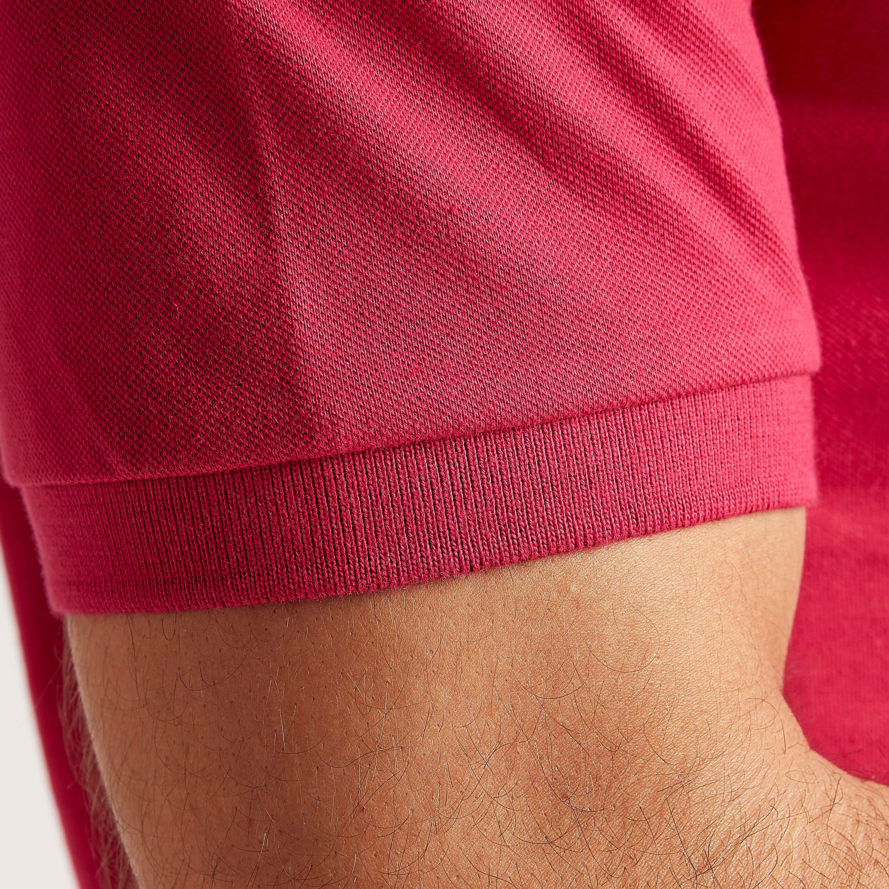 Textured Polo T-shirt with Collar and Short Sleeves-men-clothing-tshirtsandpolos-polos-image-6