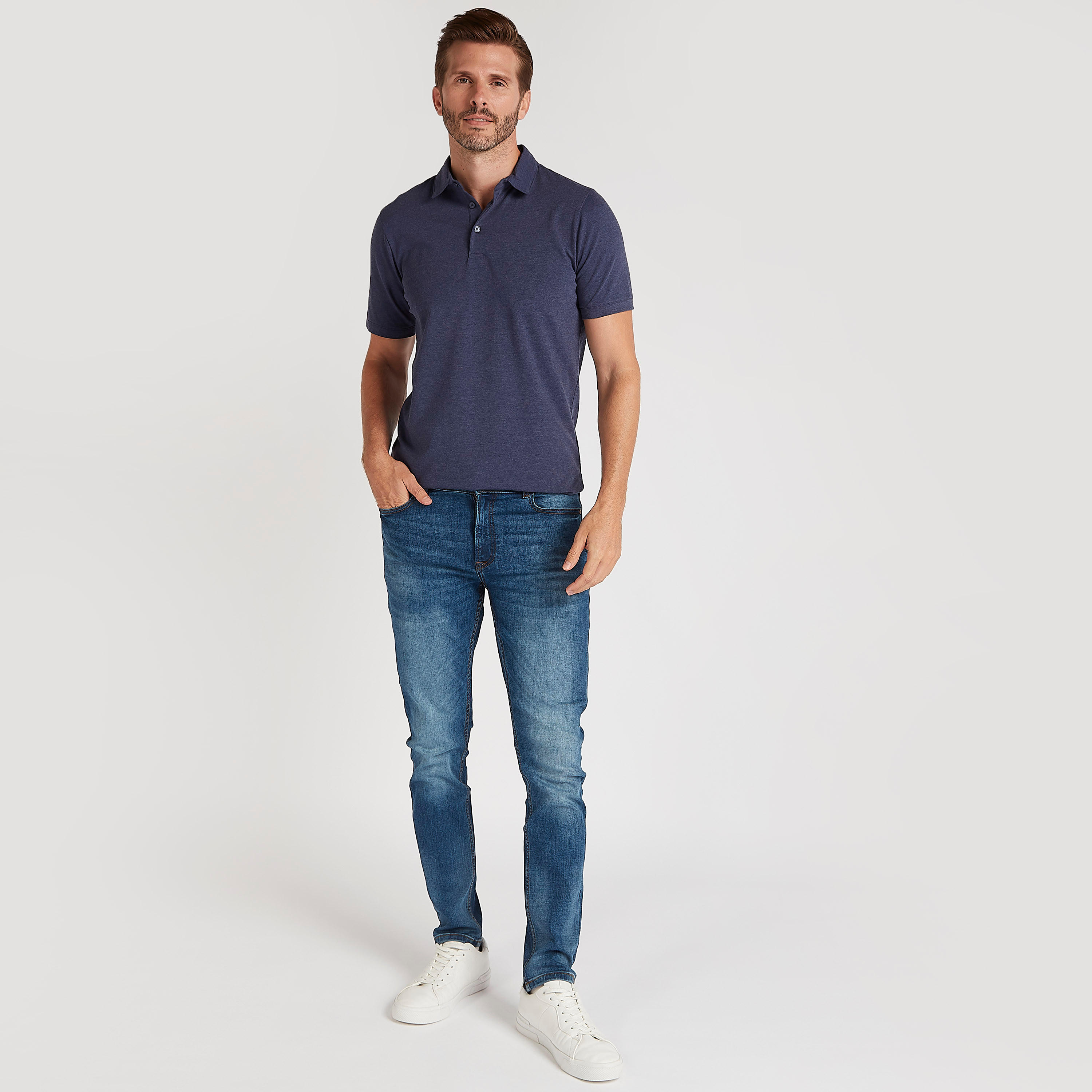 قميص بولو سادة بأكمام قصيرة-men-clothing-tshirtsandpolos-polos-image-2