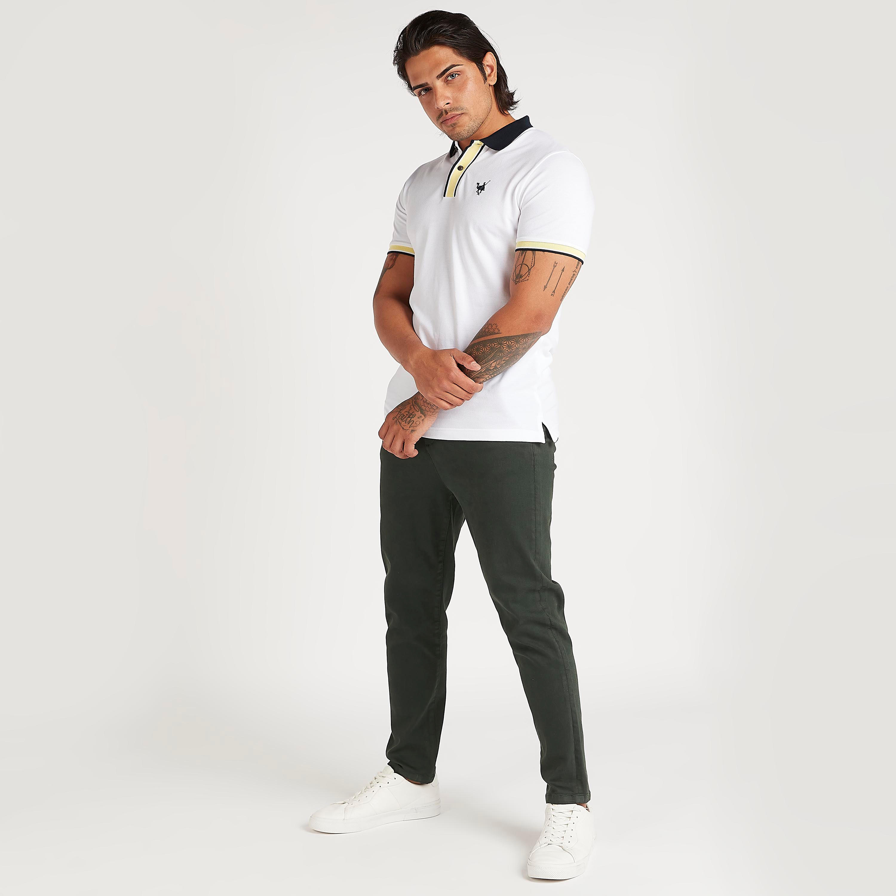 تيشيرت بولو مطرز بأكمام قصيرة-men-clothing-tshirtsandpolos-polos-image-2