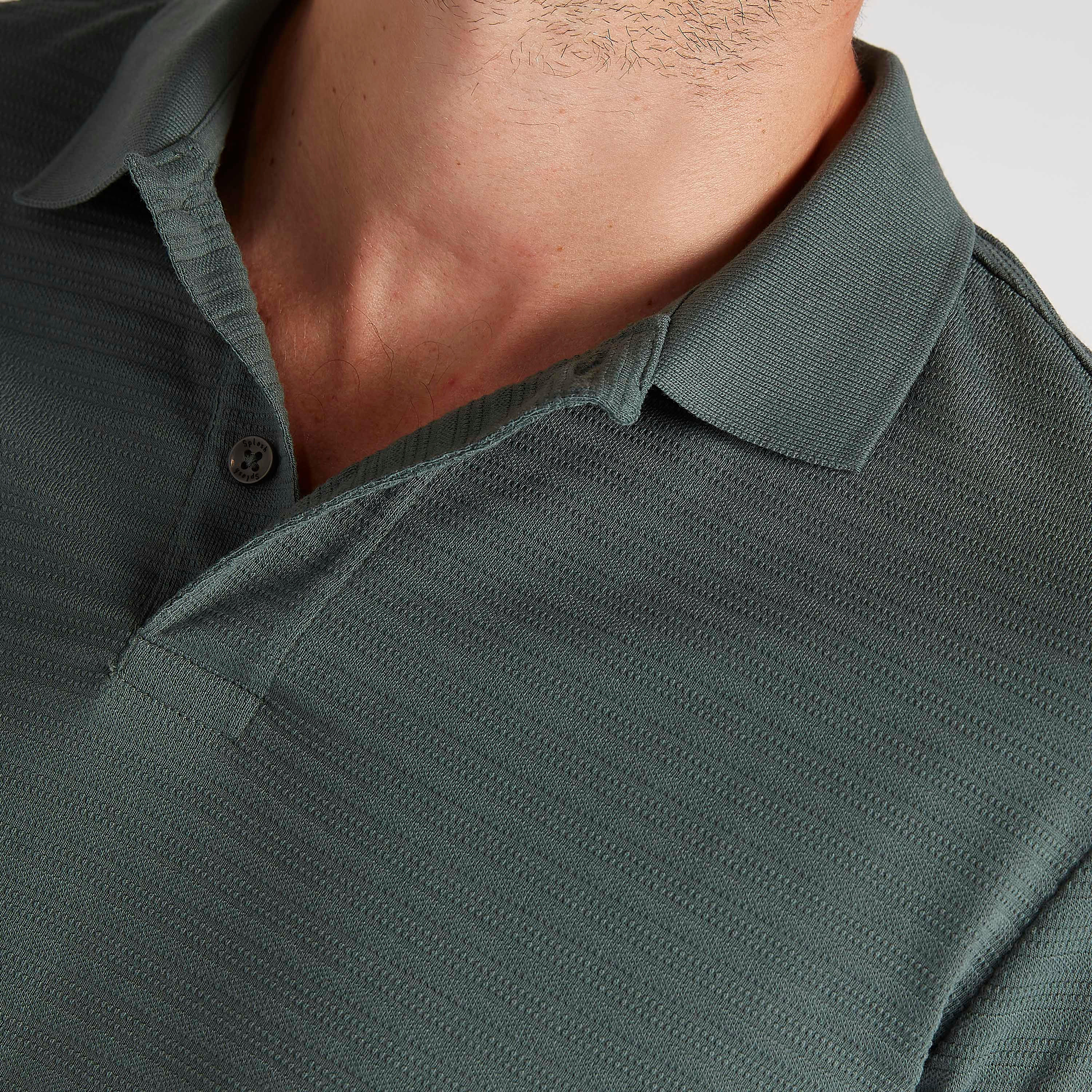 Textured Polo T-shirt with Short Sleeves-men-clothing-tshirtsandpolos-polos-image-5