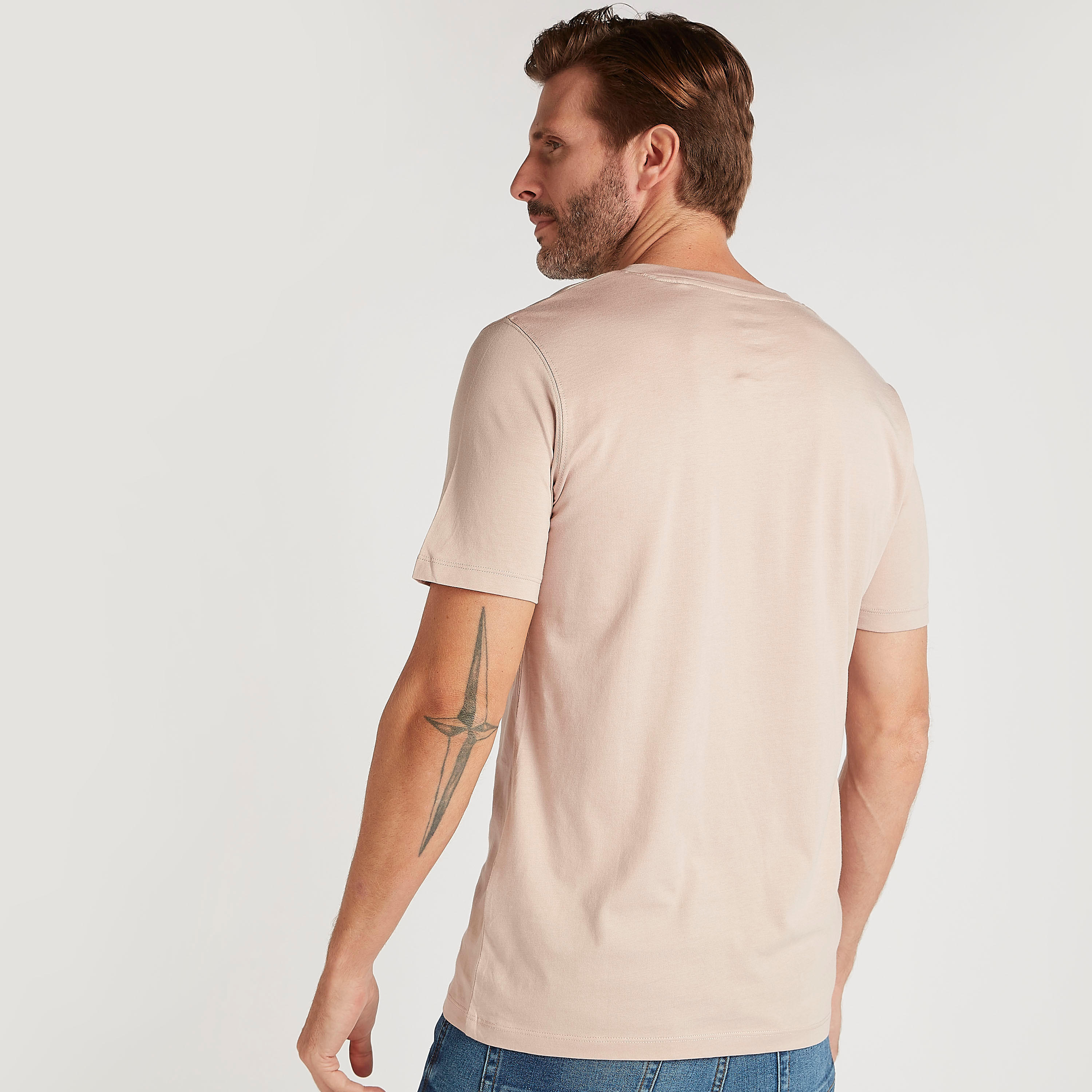 Solid T-shirt with Henley Neck and Short Sleeves-men-clothing-tshirtsandpolos-tshirts-image-4