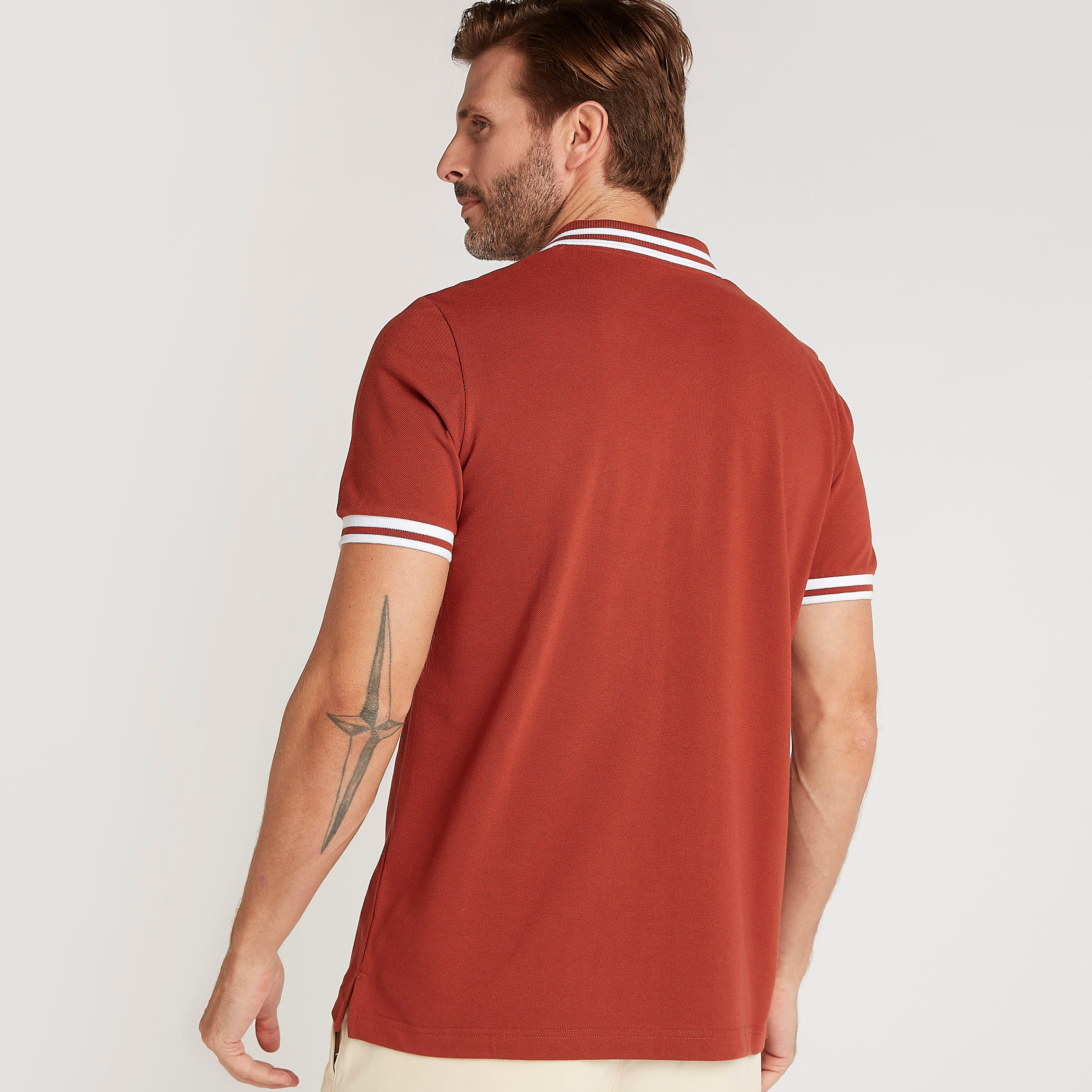 Solid Polo T-shirt with Short Sleeves-men-clothing-tshirtsandpolos-polos-image-4